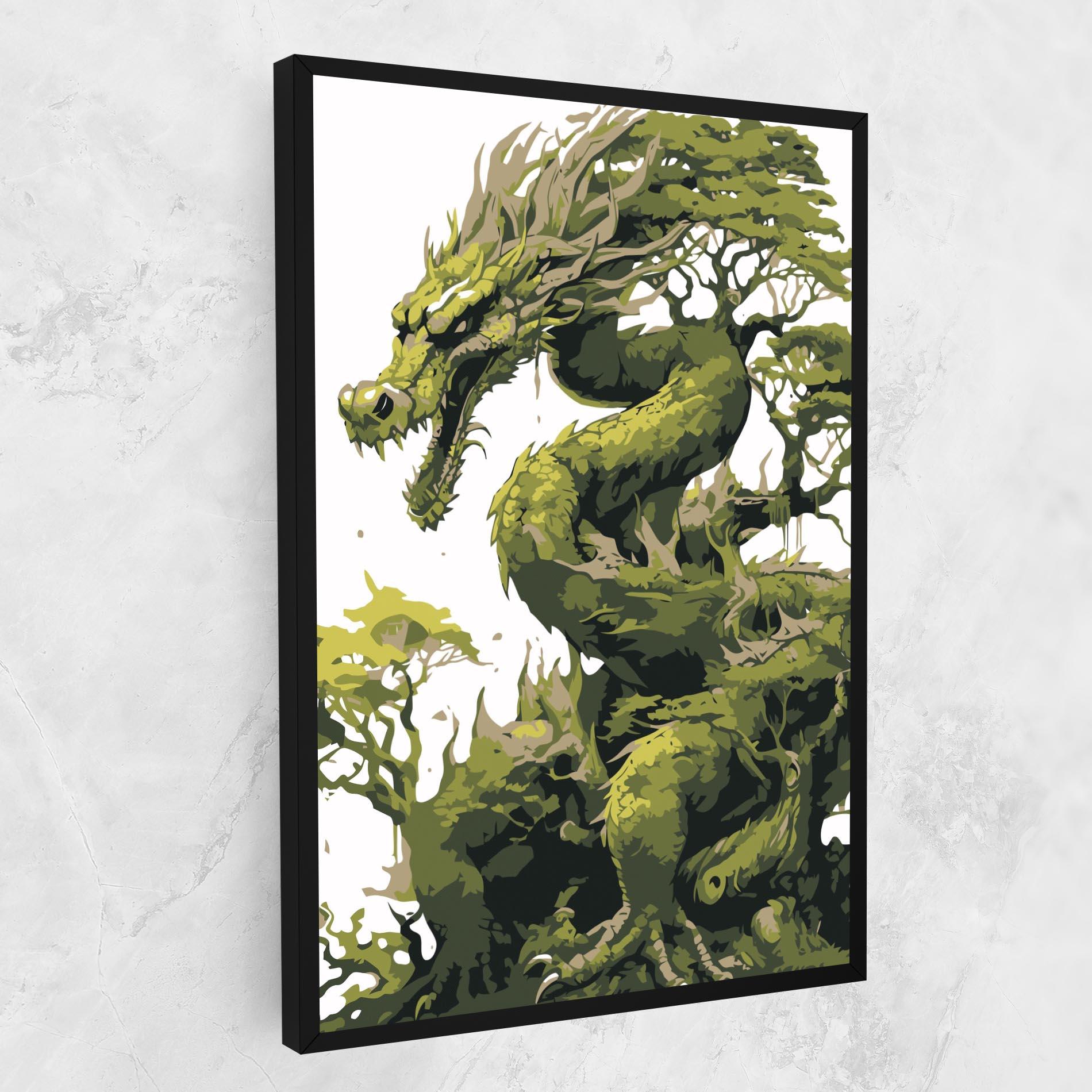 Картина на платно Green Nature Dragon mockup 1