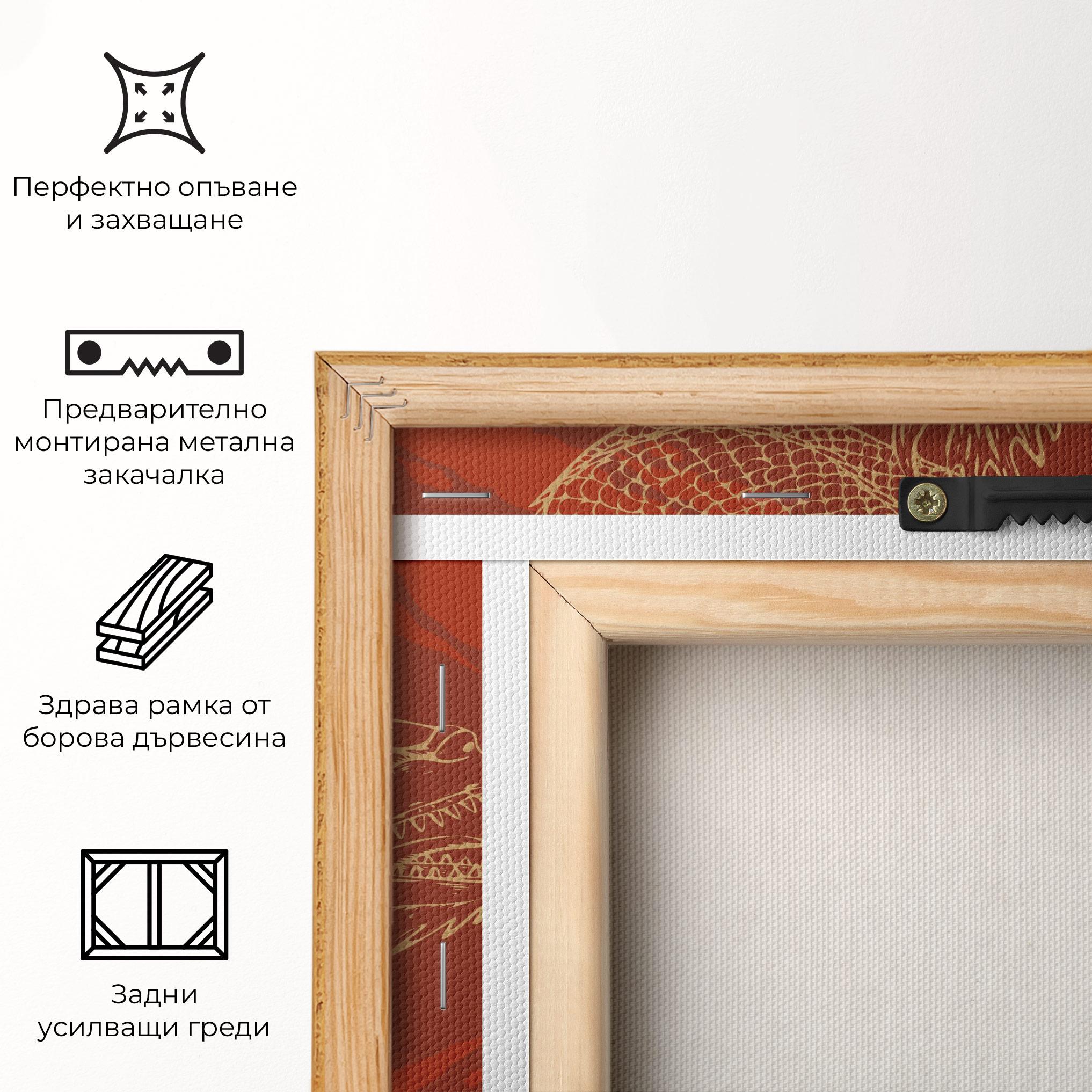 Картина на платно Chinese Dragon Red mockup 5