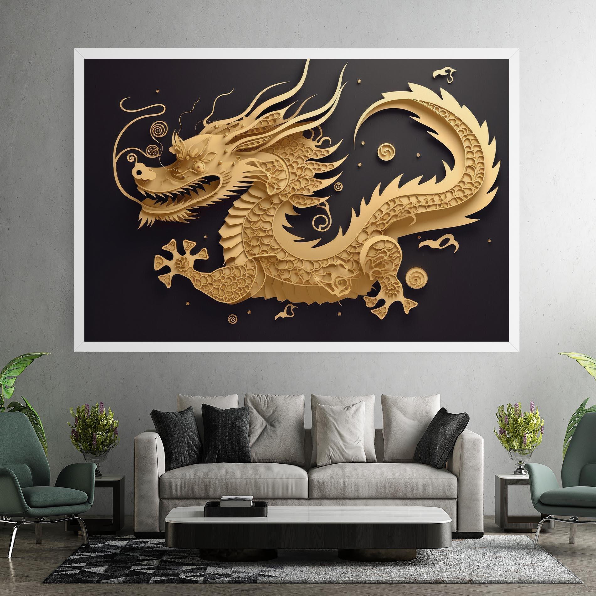 Картина на платно Dragon Zodiac Sign mockup 7