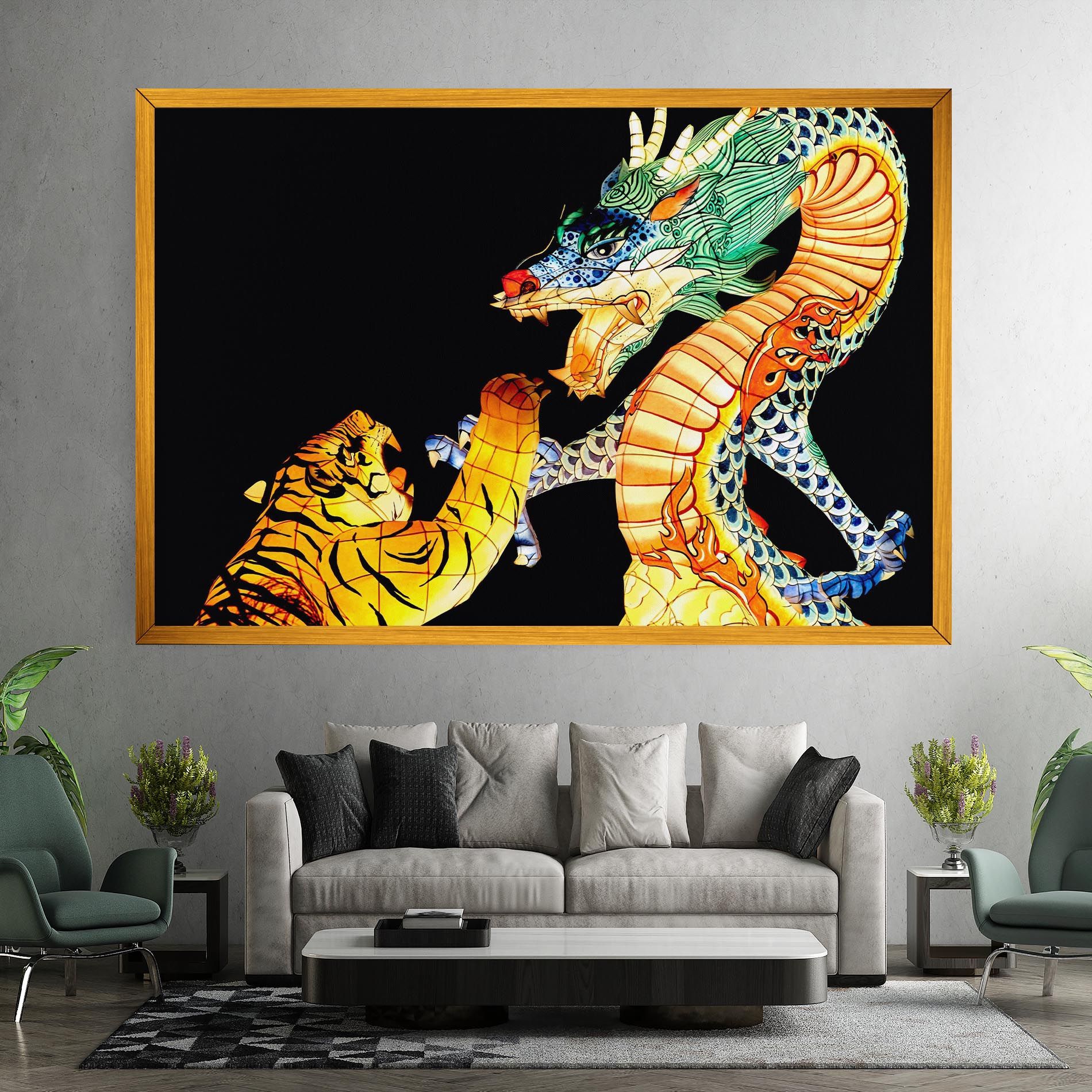 Chinese Dragon And Tiger mockup 7