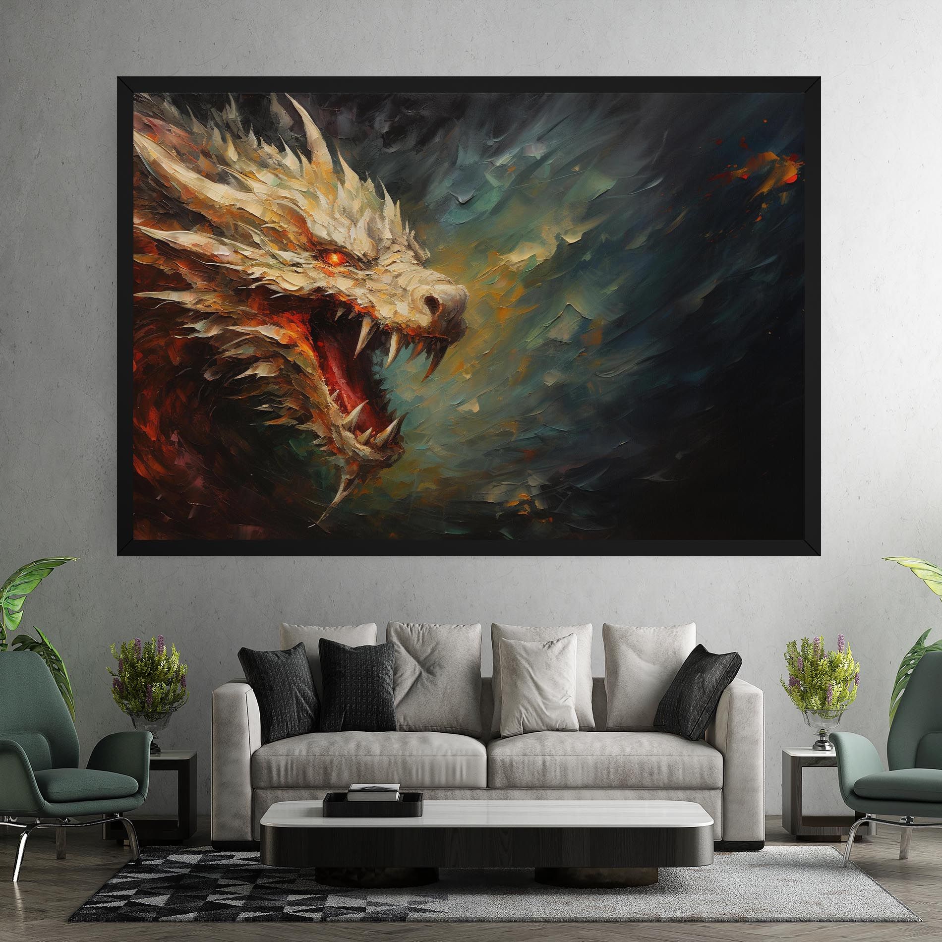 Angry Dragon Painting mockup 7