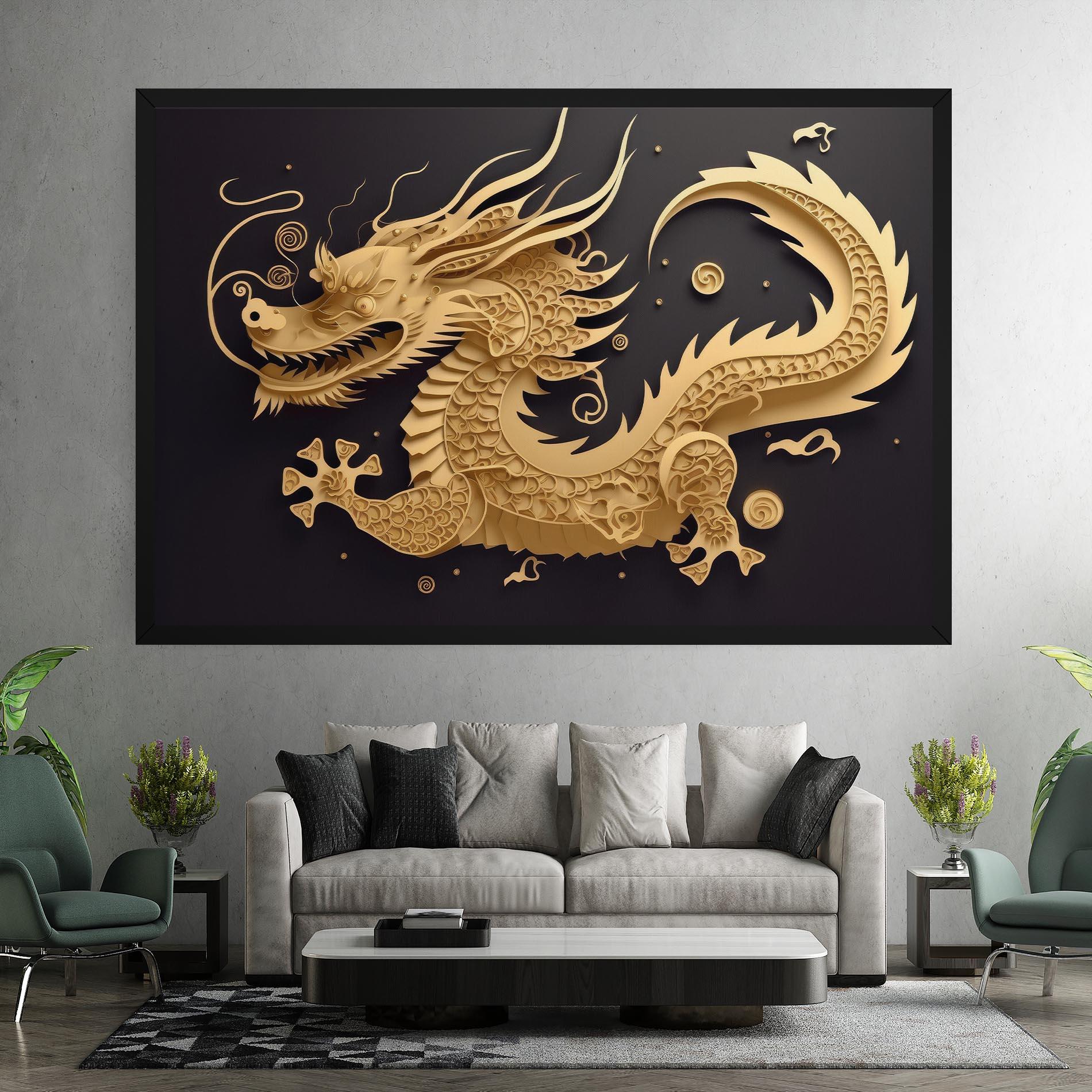 Картина на платно Dragon Zodiac Sign mockup 7