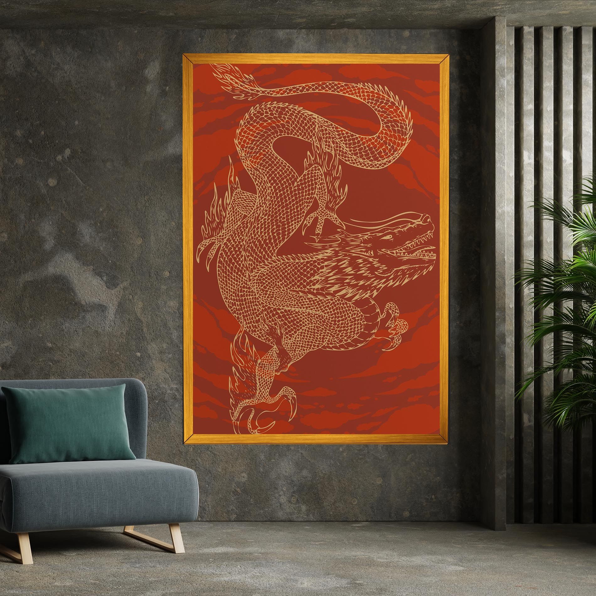 Chinese Dragon Red mockup 7