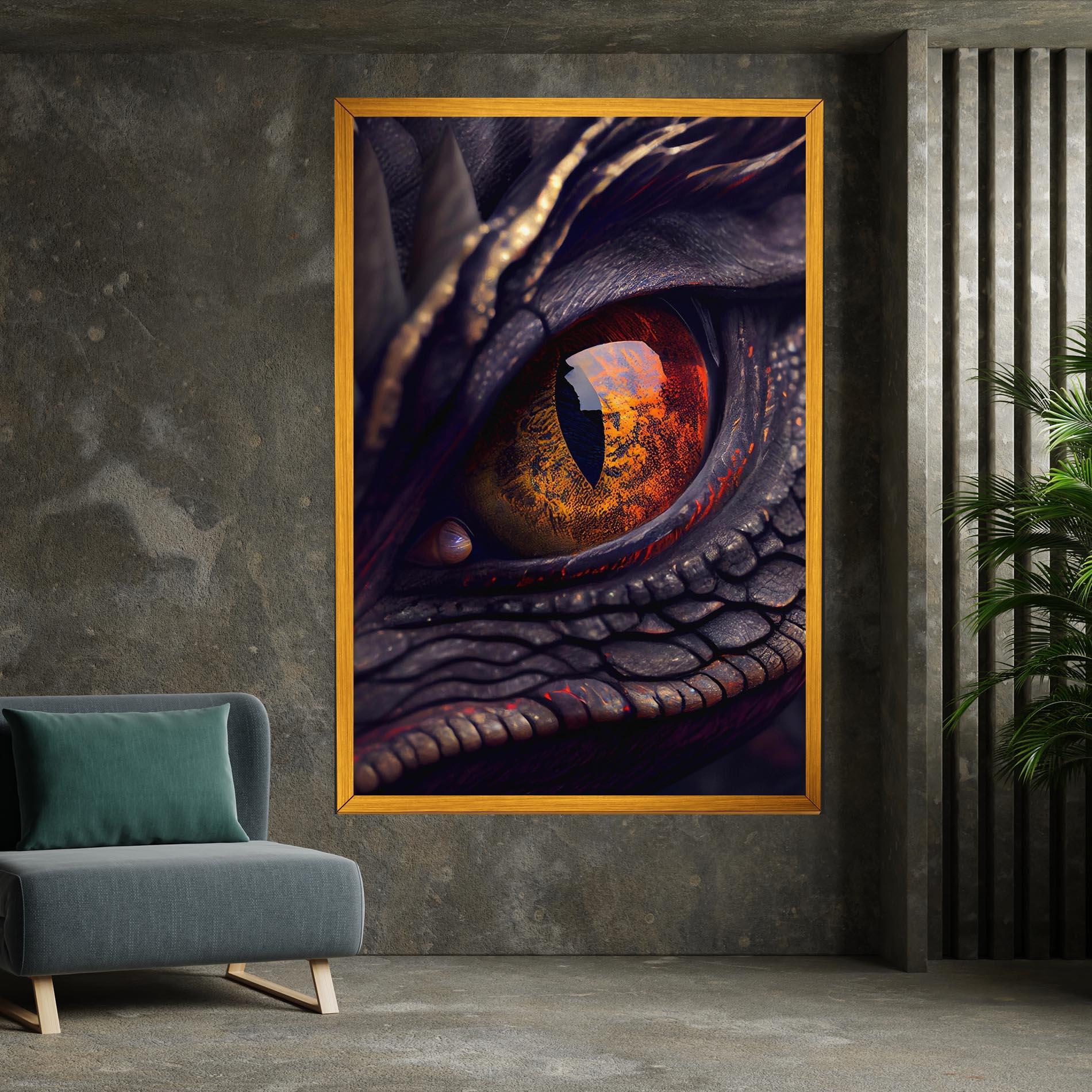 Картина на платно Close Up Red Eye Dragon mockup 7