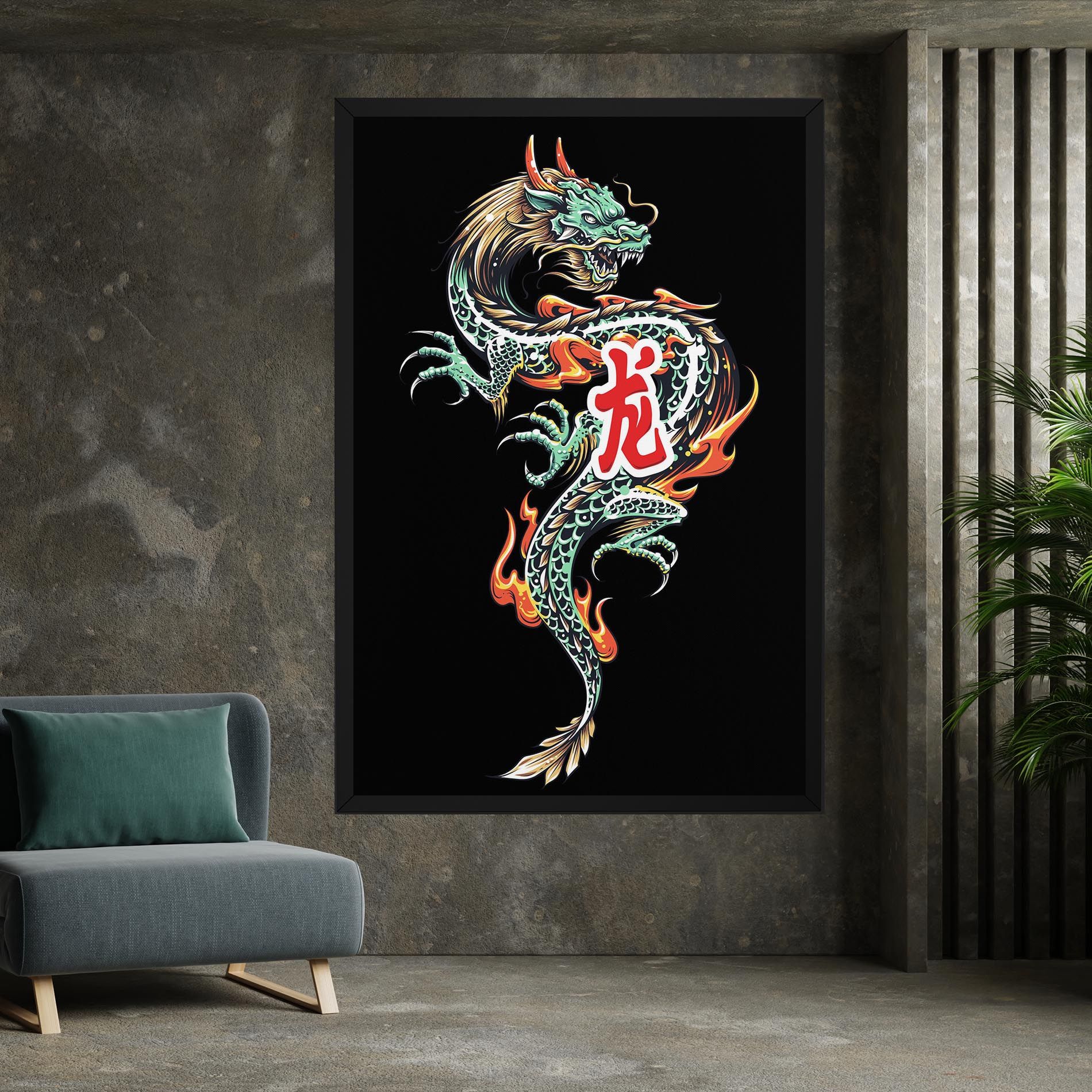 Green Fire Dragon mockup 7