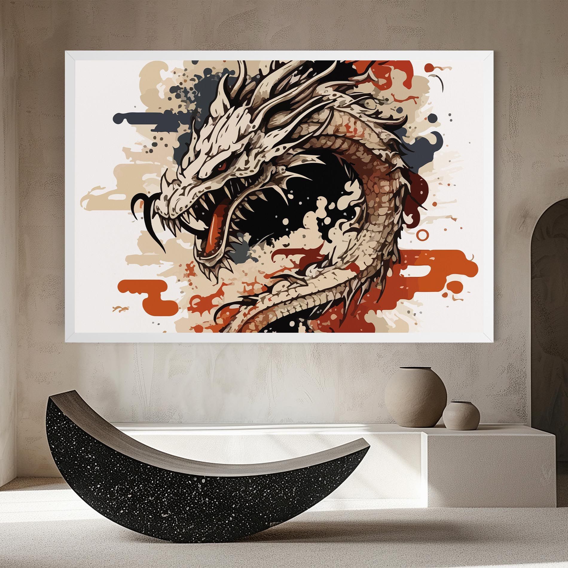 Cream Dragon Art mockup 8