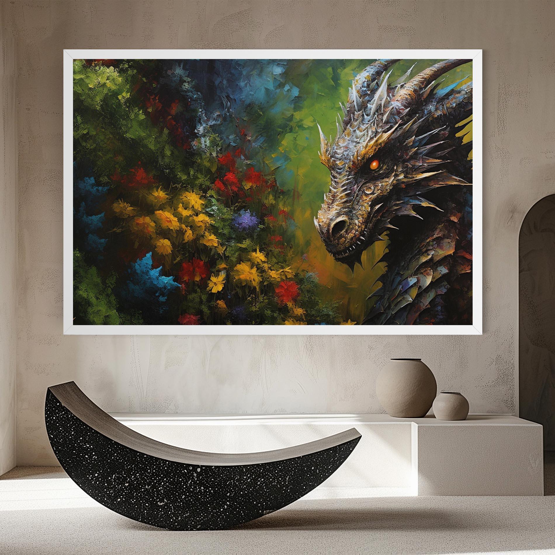 Картина на платно Dragon In Nature mockup 8