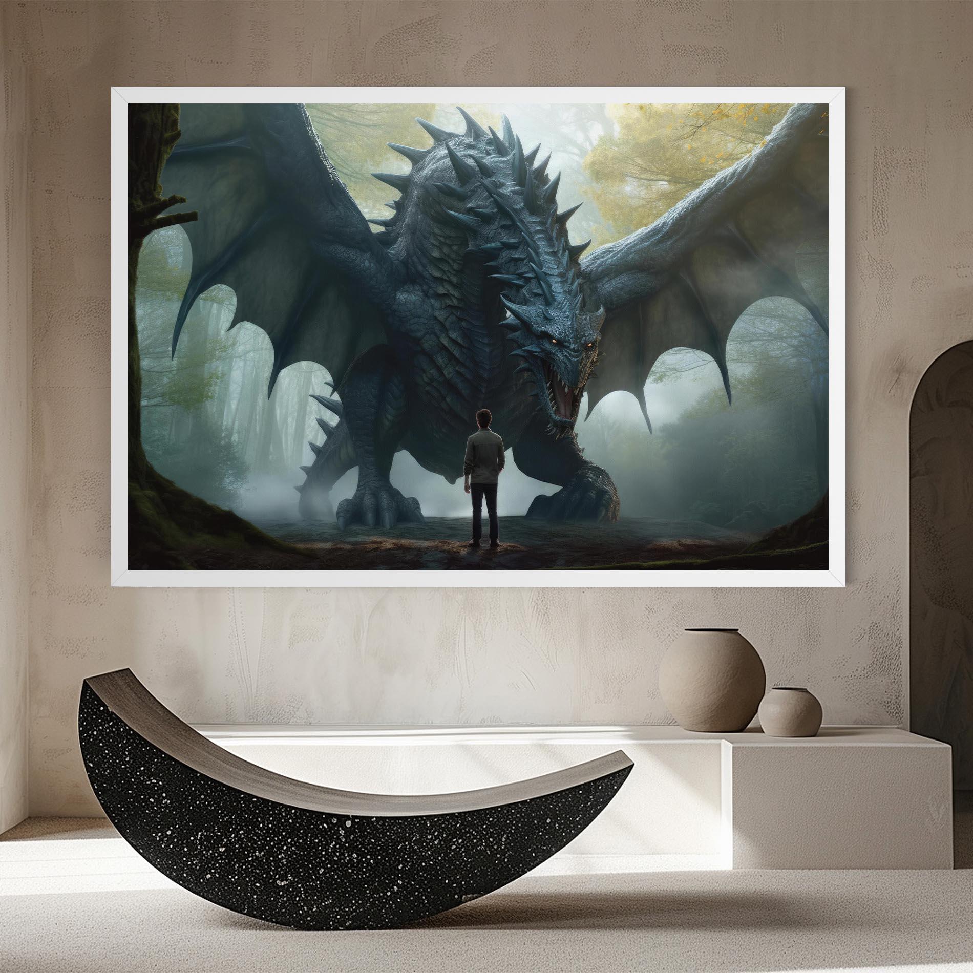 Картина на платно Huge Dragon Fantasy mockup 8