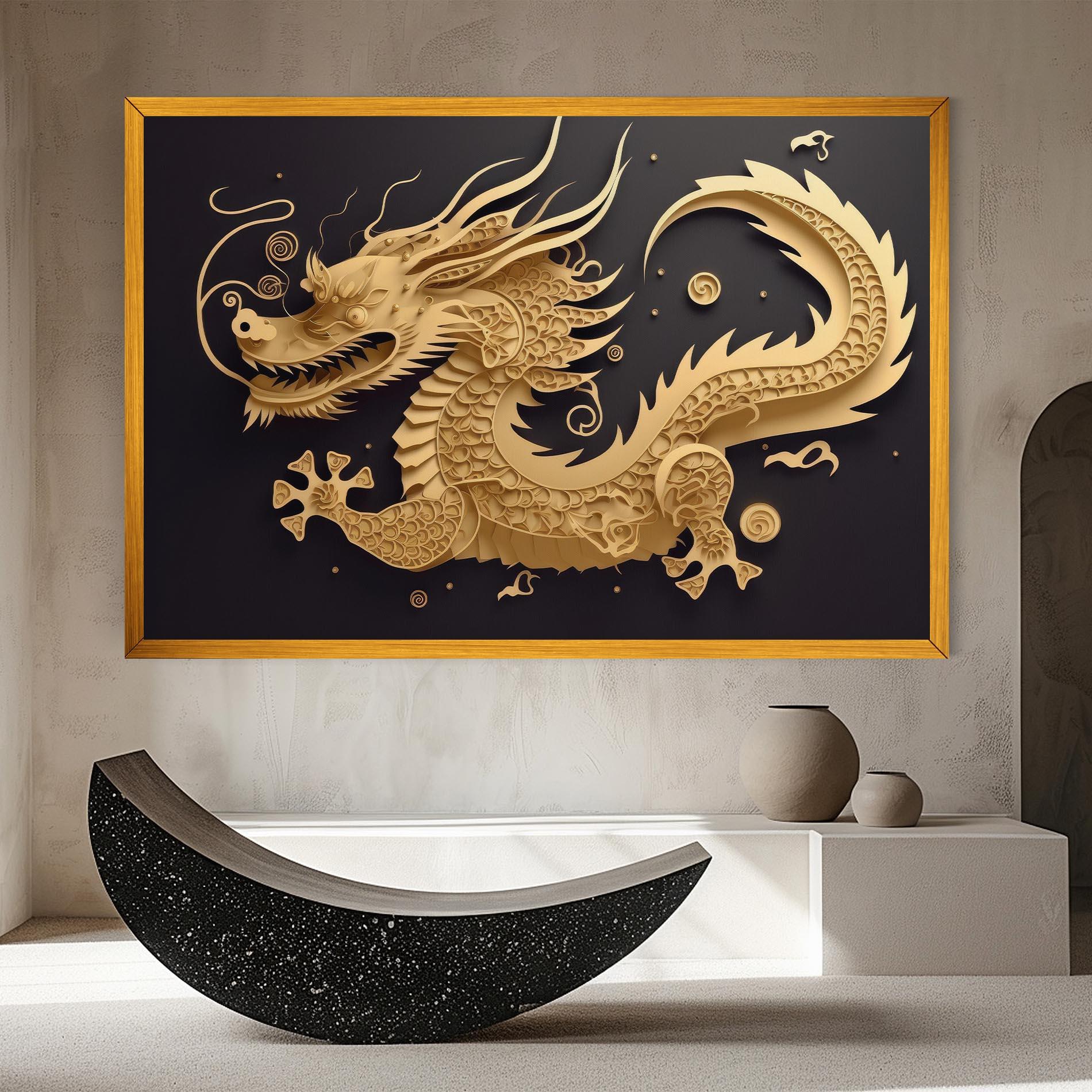 Картина на платно Dragon Zodiac Sign mockup 8