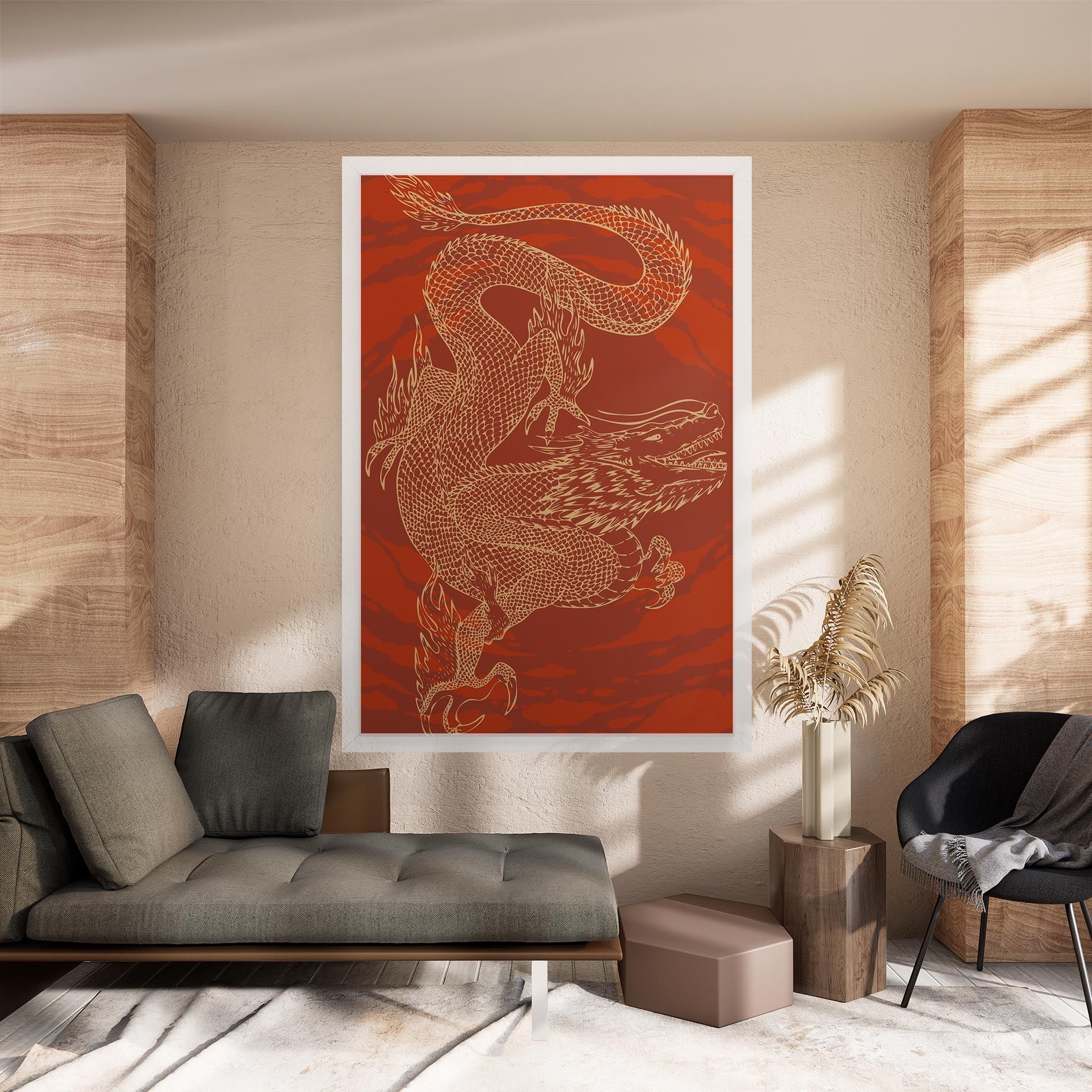 Chinese Dragon Red mockup 8