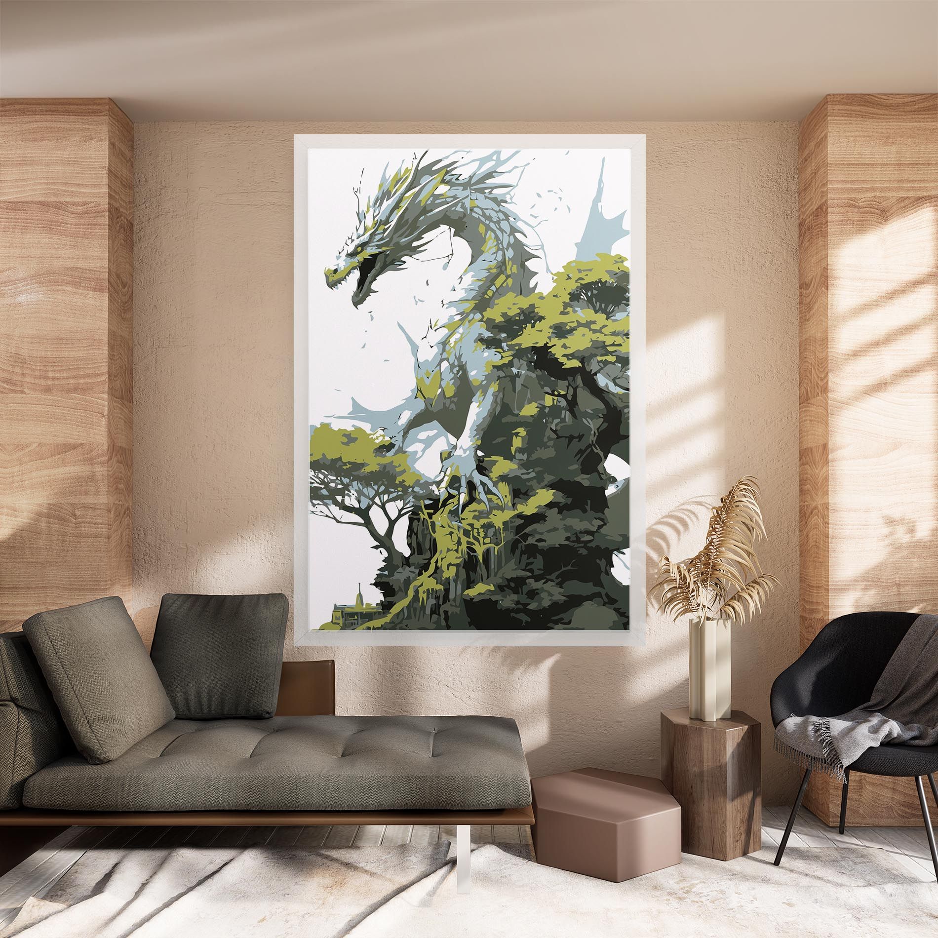 Grey Nature Dragon mockup 8