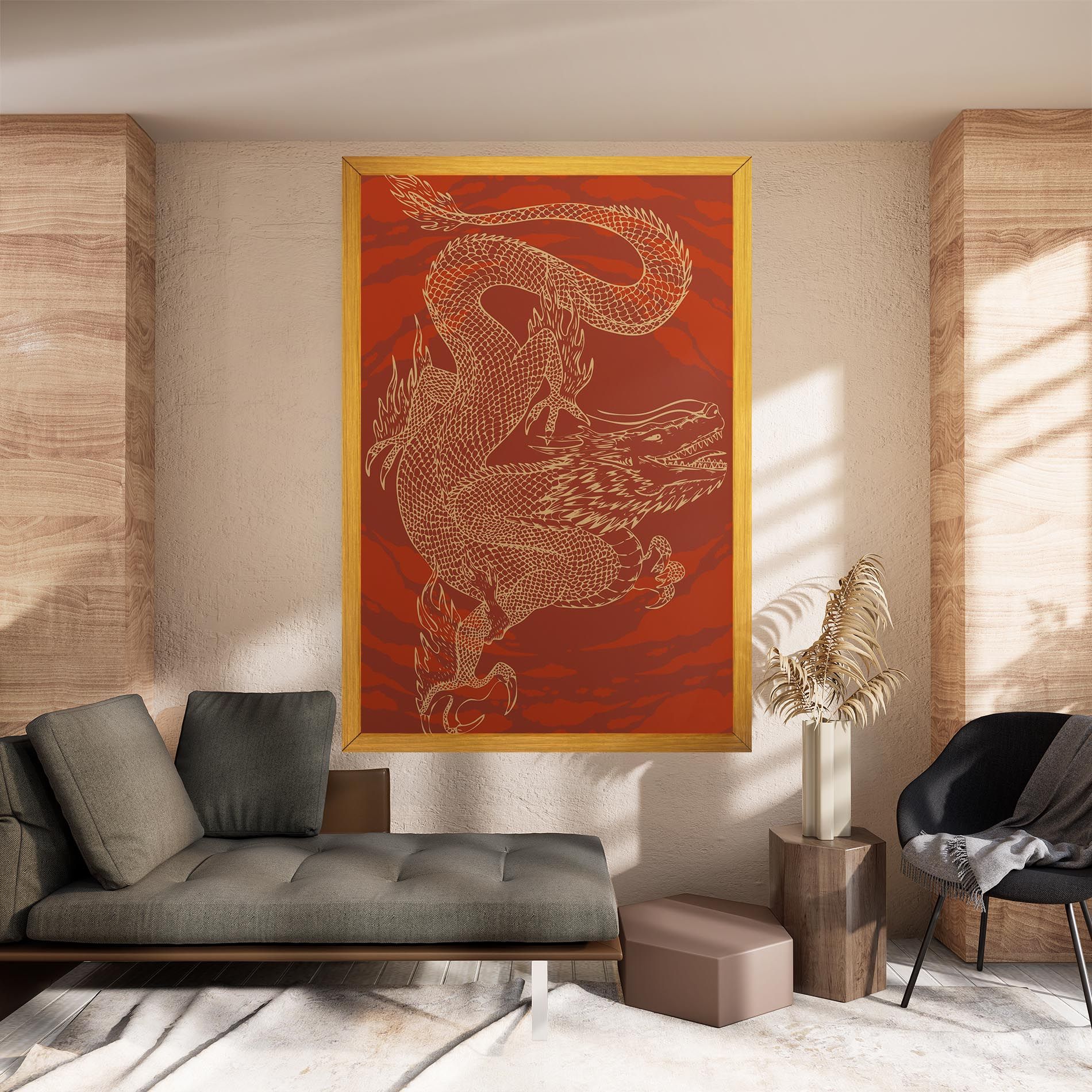 Chinese Dragon Red mockup 8