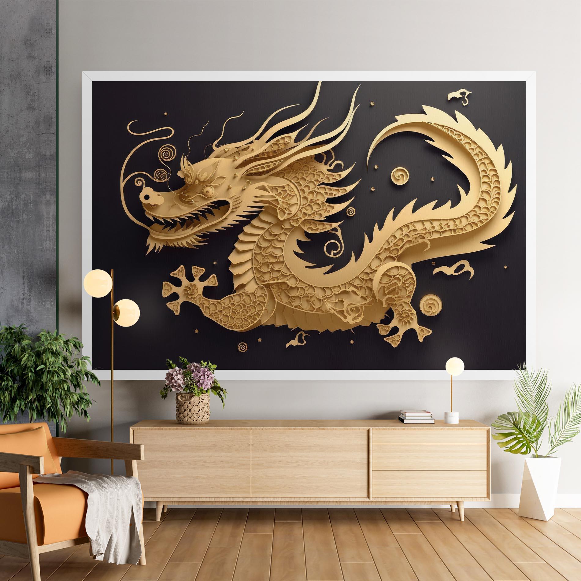 Картина на платно Dragon Zodiac Sign mockup 9