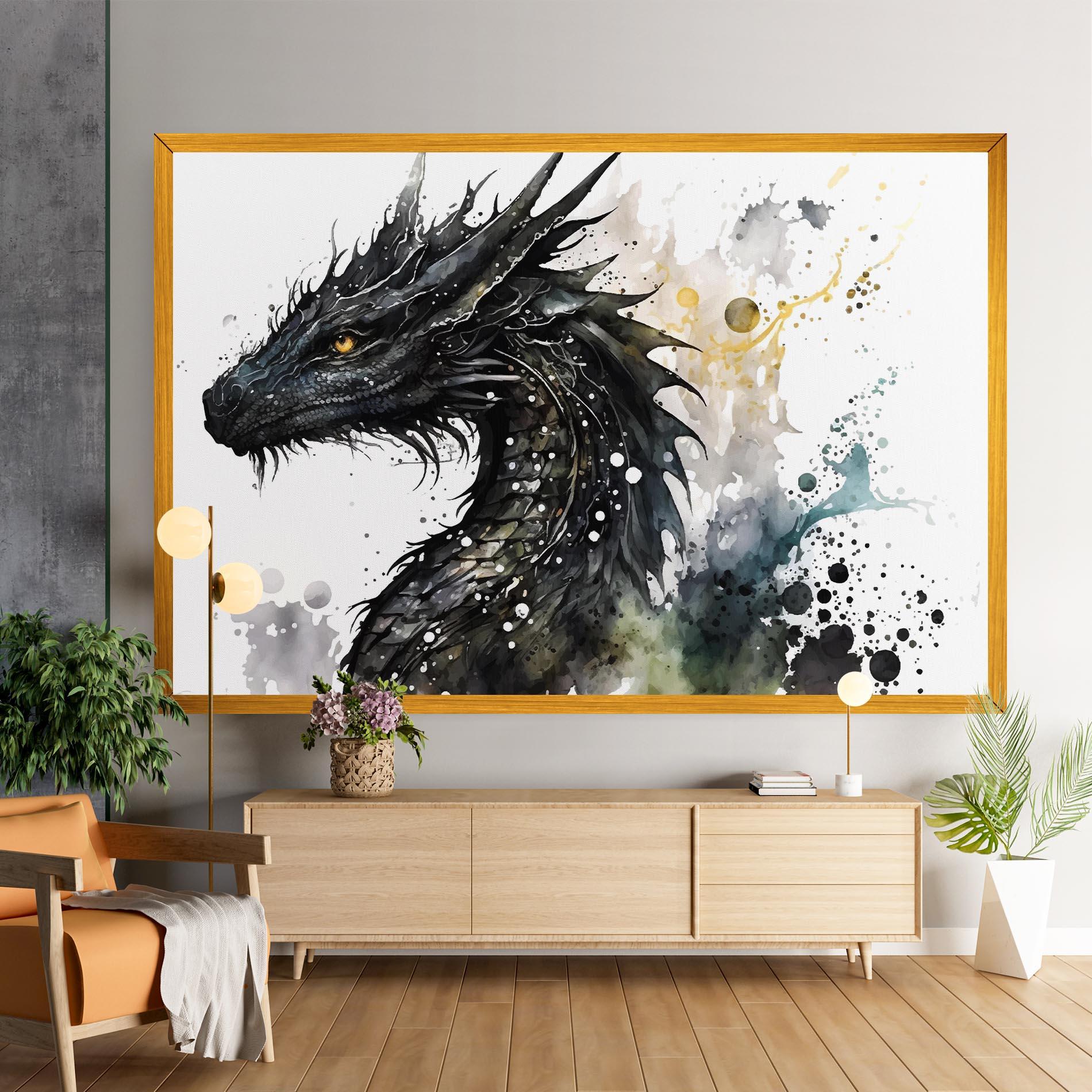 Картина на платно Black Dragon Art mockup 9