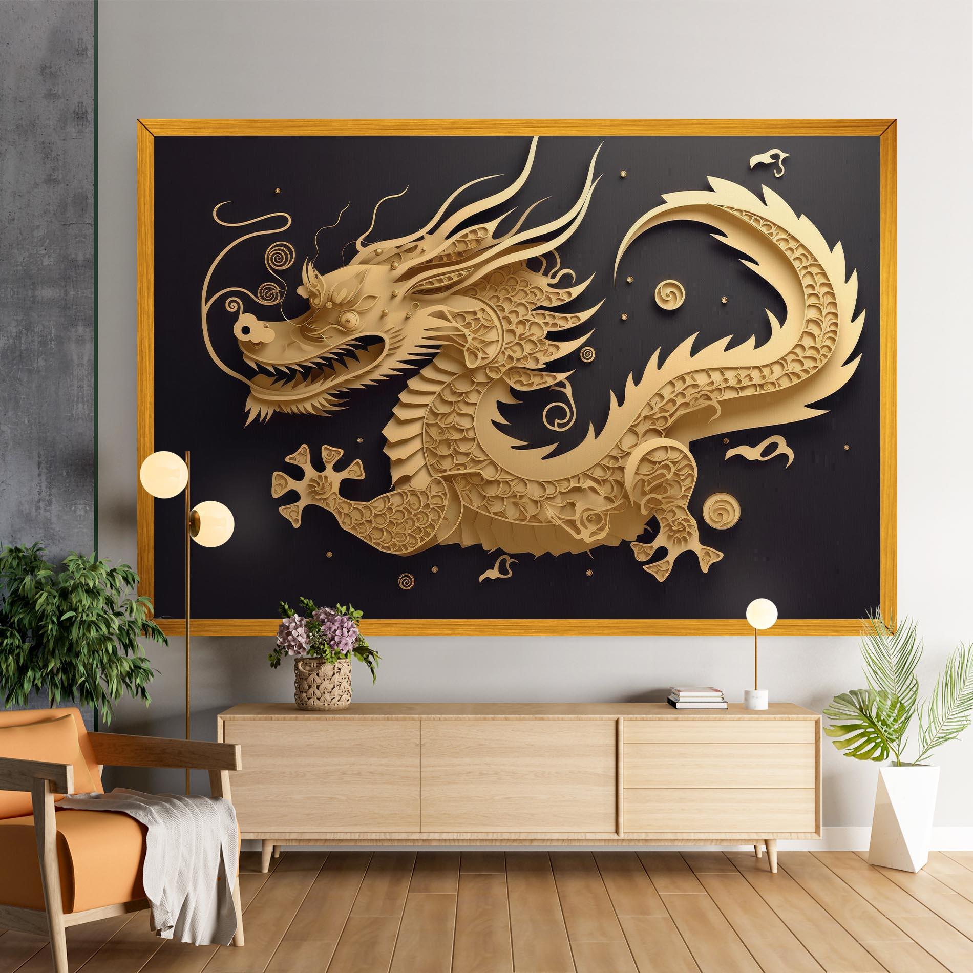 Картина на платно Dragon Zodiac Sign mockup 9