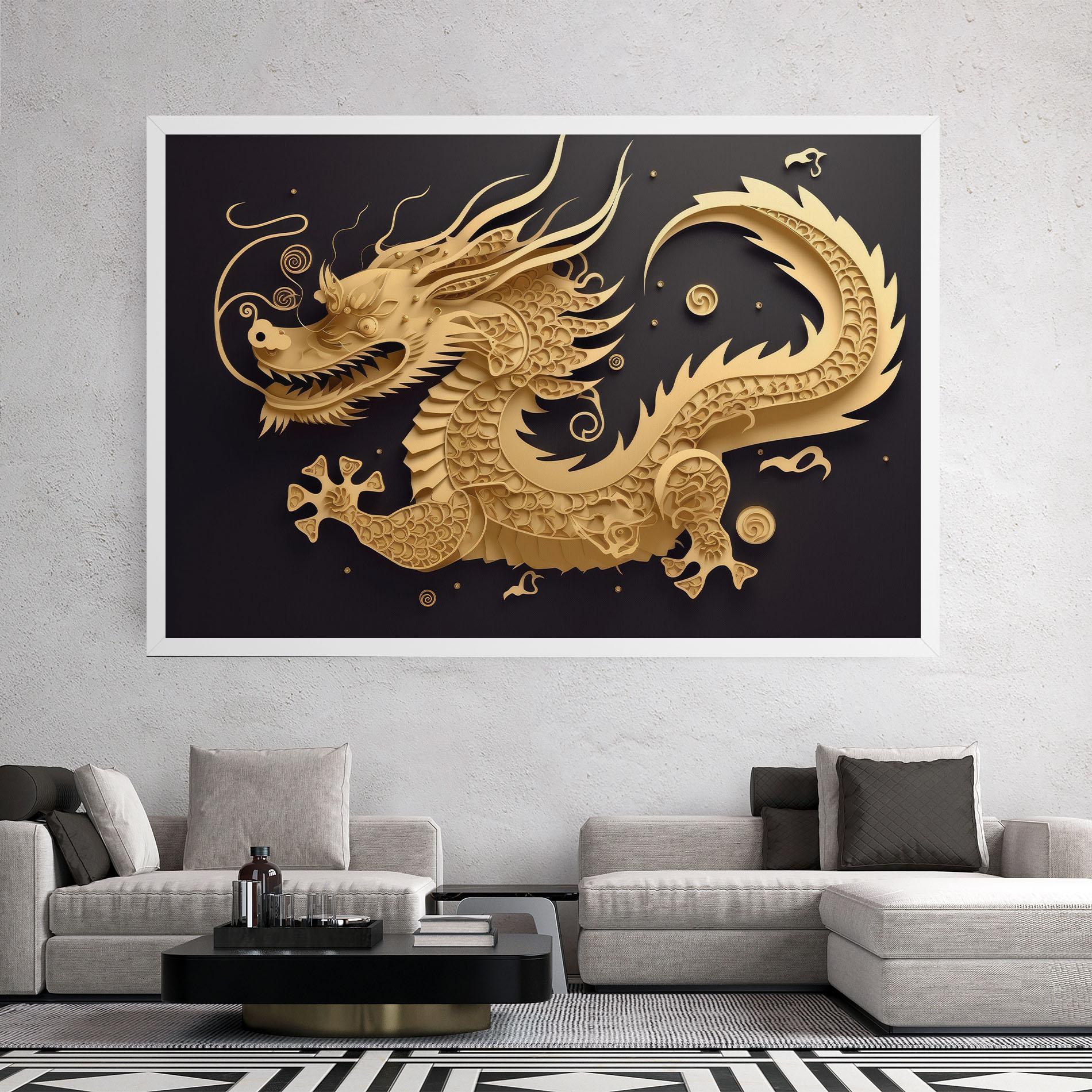 Картина на платно Dragon Zodiac Sign mockup 2