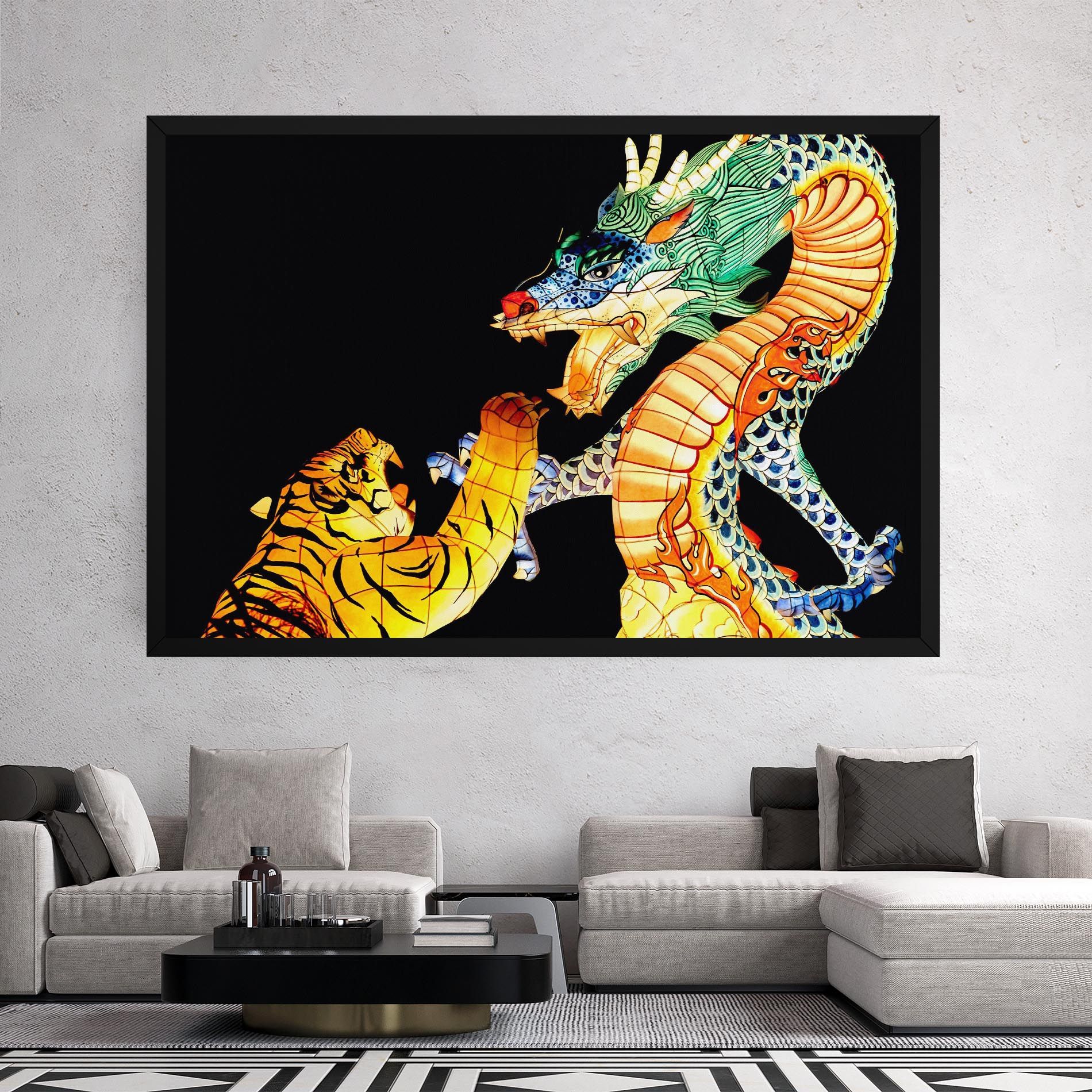Chinese Dragon And Tiger mockup 2