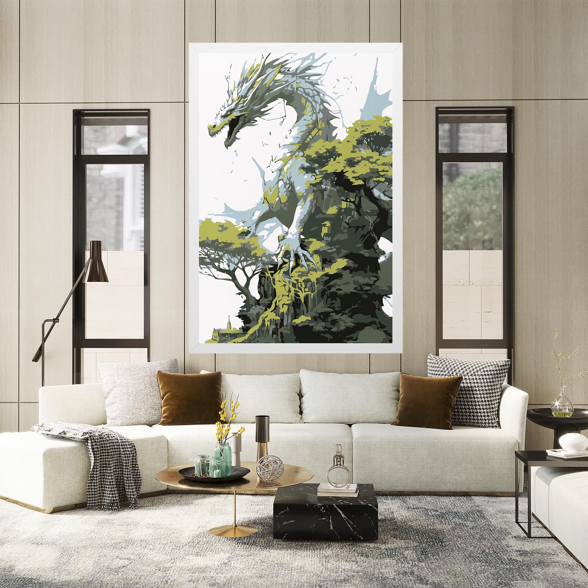 Grey Nature Dragon mockup 2