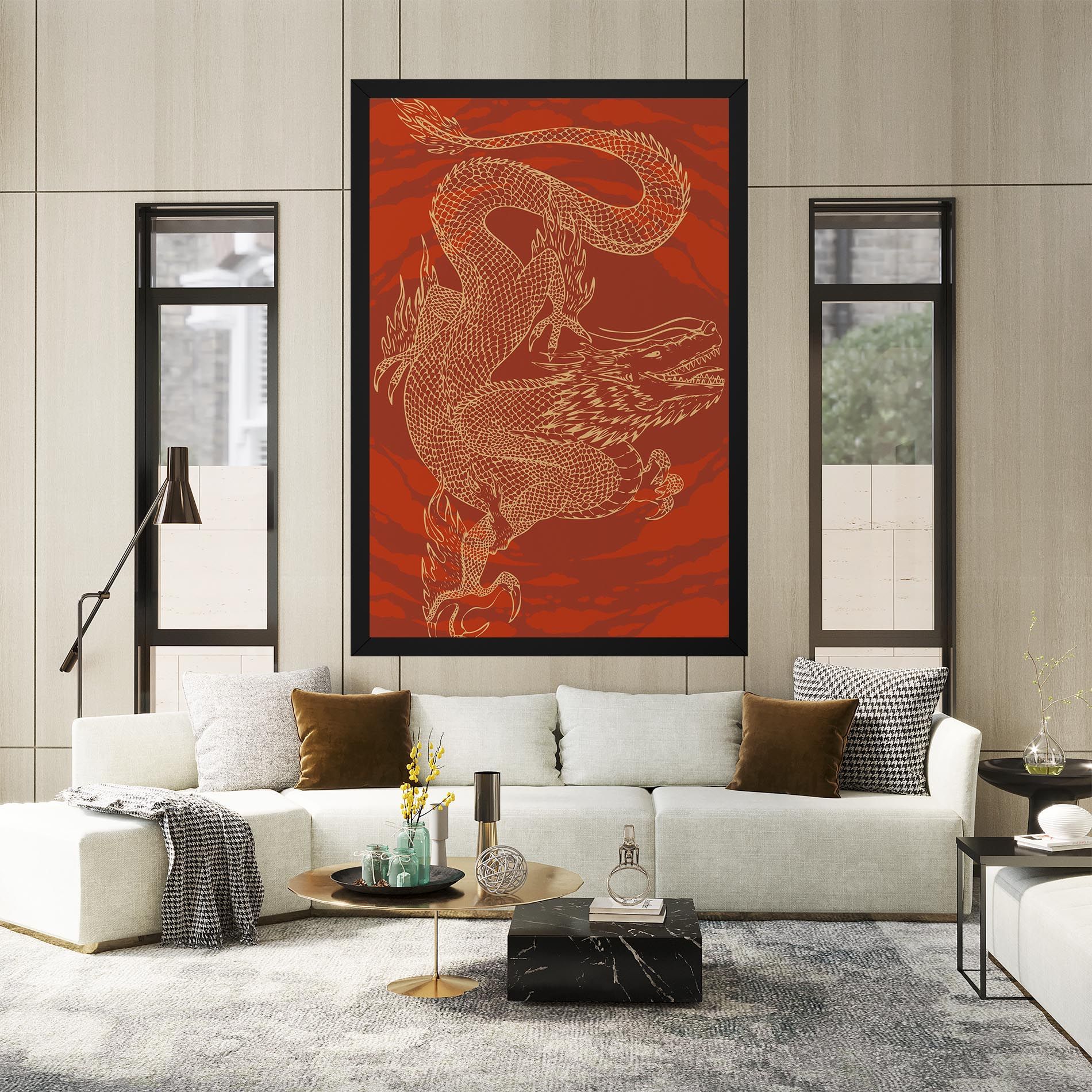 Chinese Dragon Red mockup 2