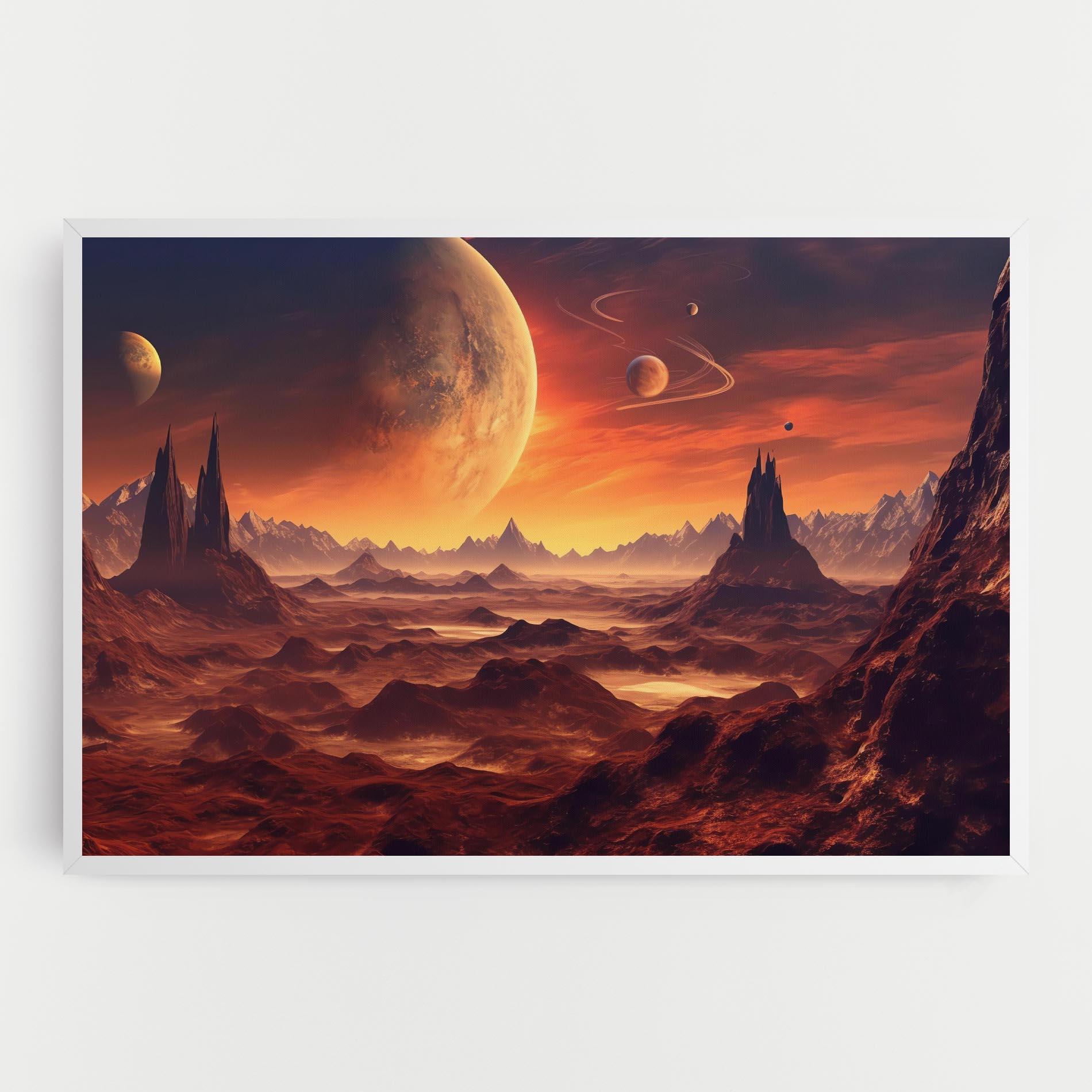 Картина на платно Fiery Orange Sunset mockup 0