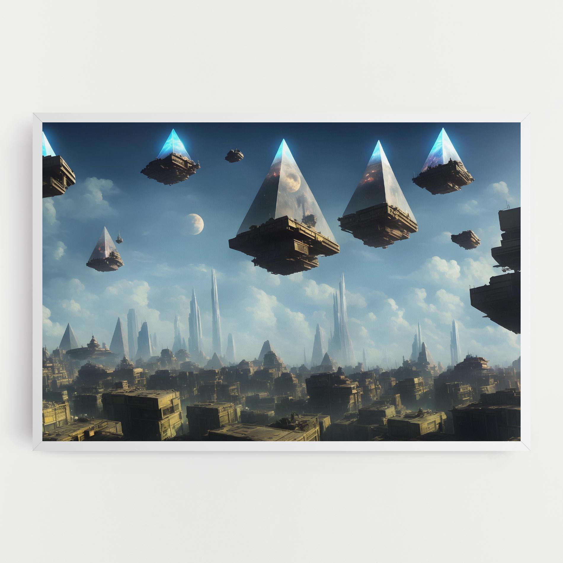 Картина на платно Flying Piramids mockup 0