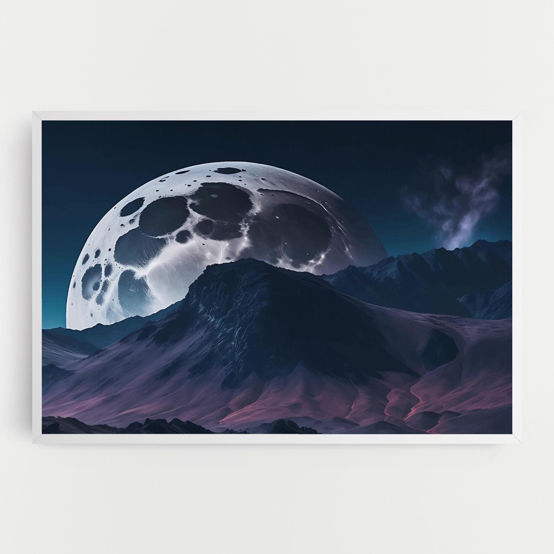 Картина на платно Full Moon Smoke mockup 0