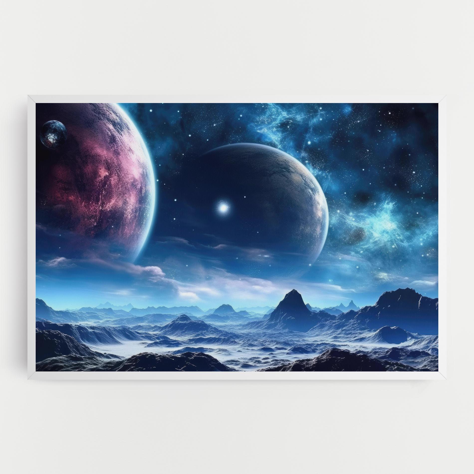 Картина на платно Space Planets And Stars mockup 0