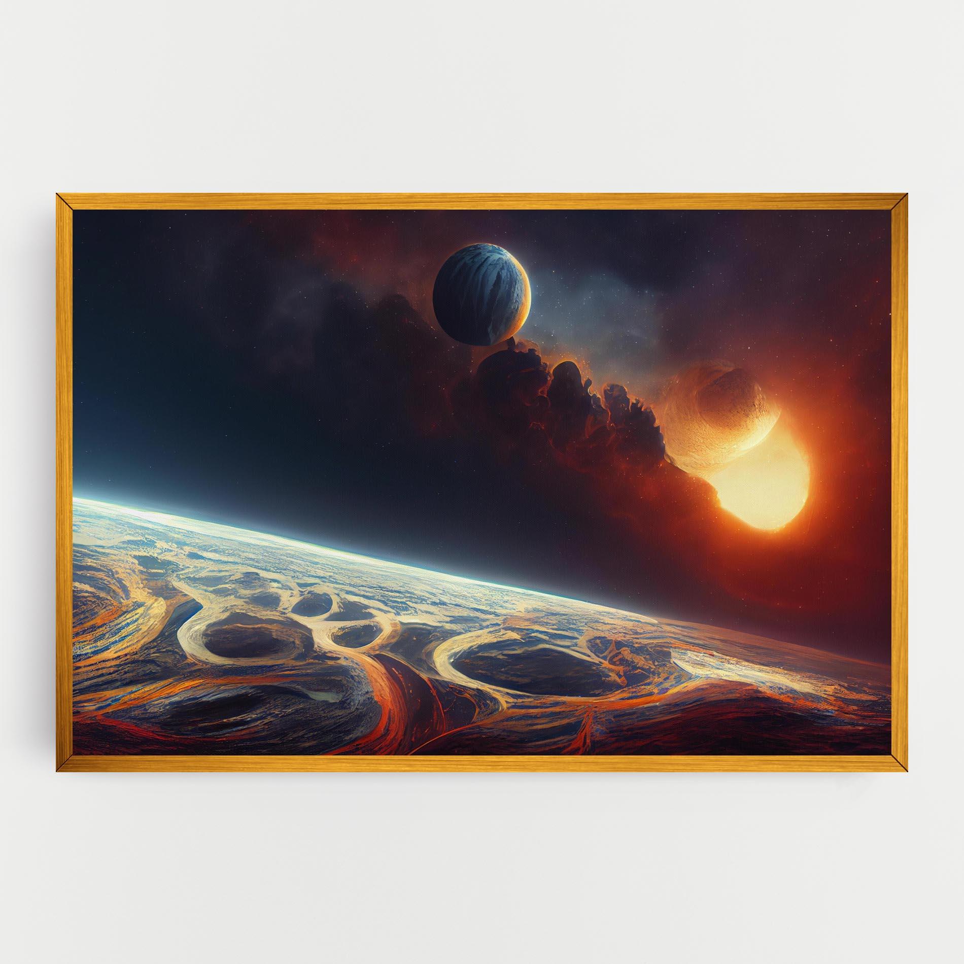 Картина на платно Cosmic Craze mockup 0