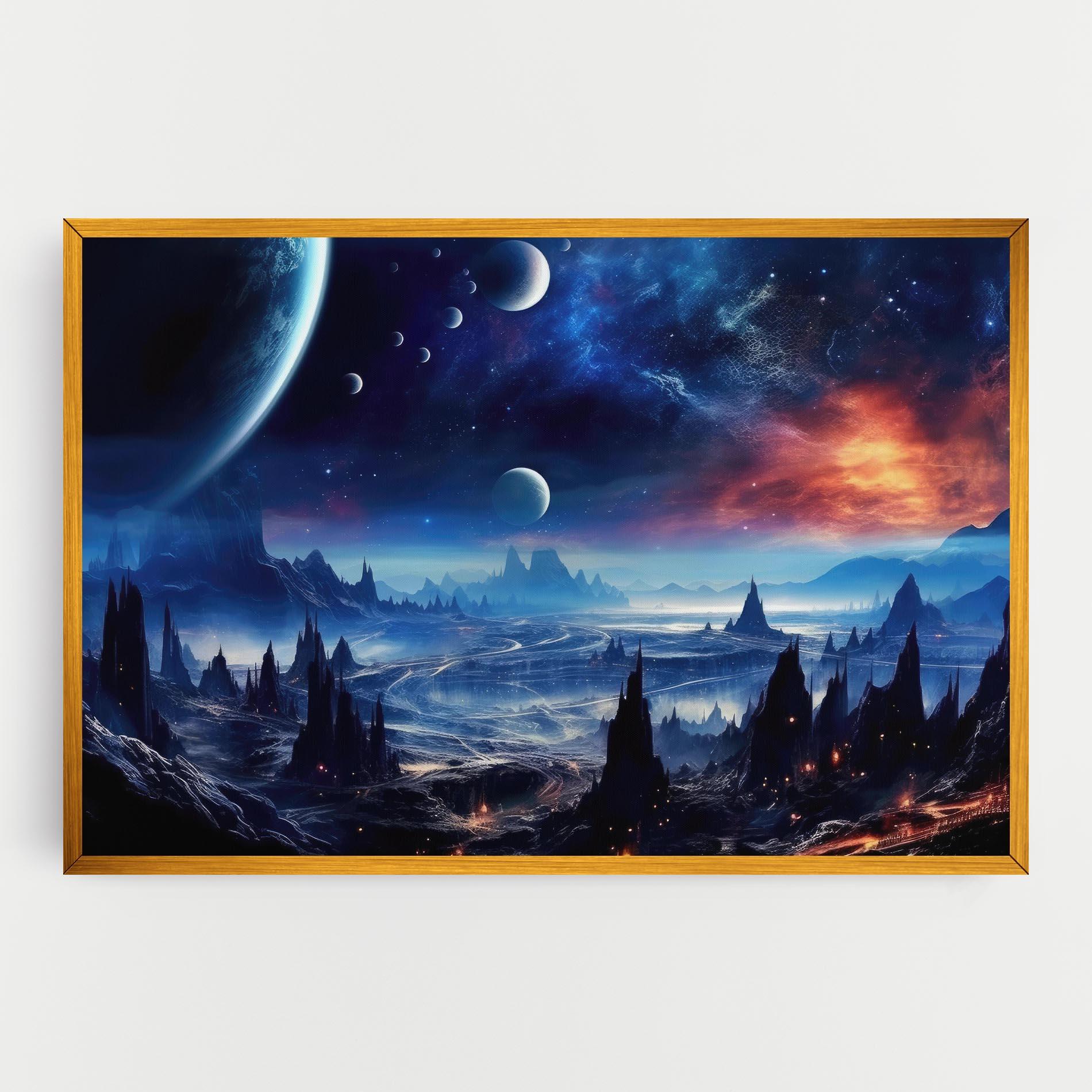 Картина на платно Planets And Stars mockup 0