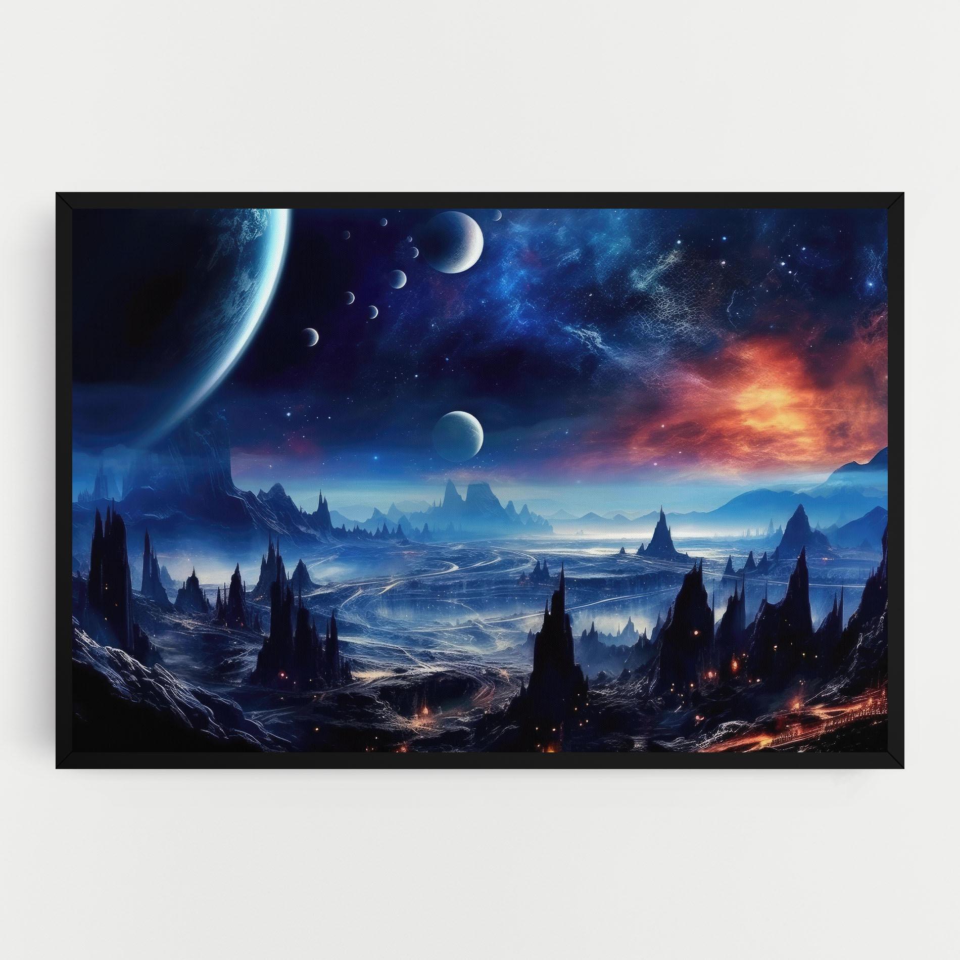 Картина на платно Planets And Stars mockup 0