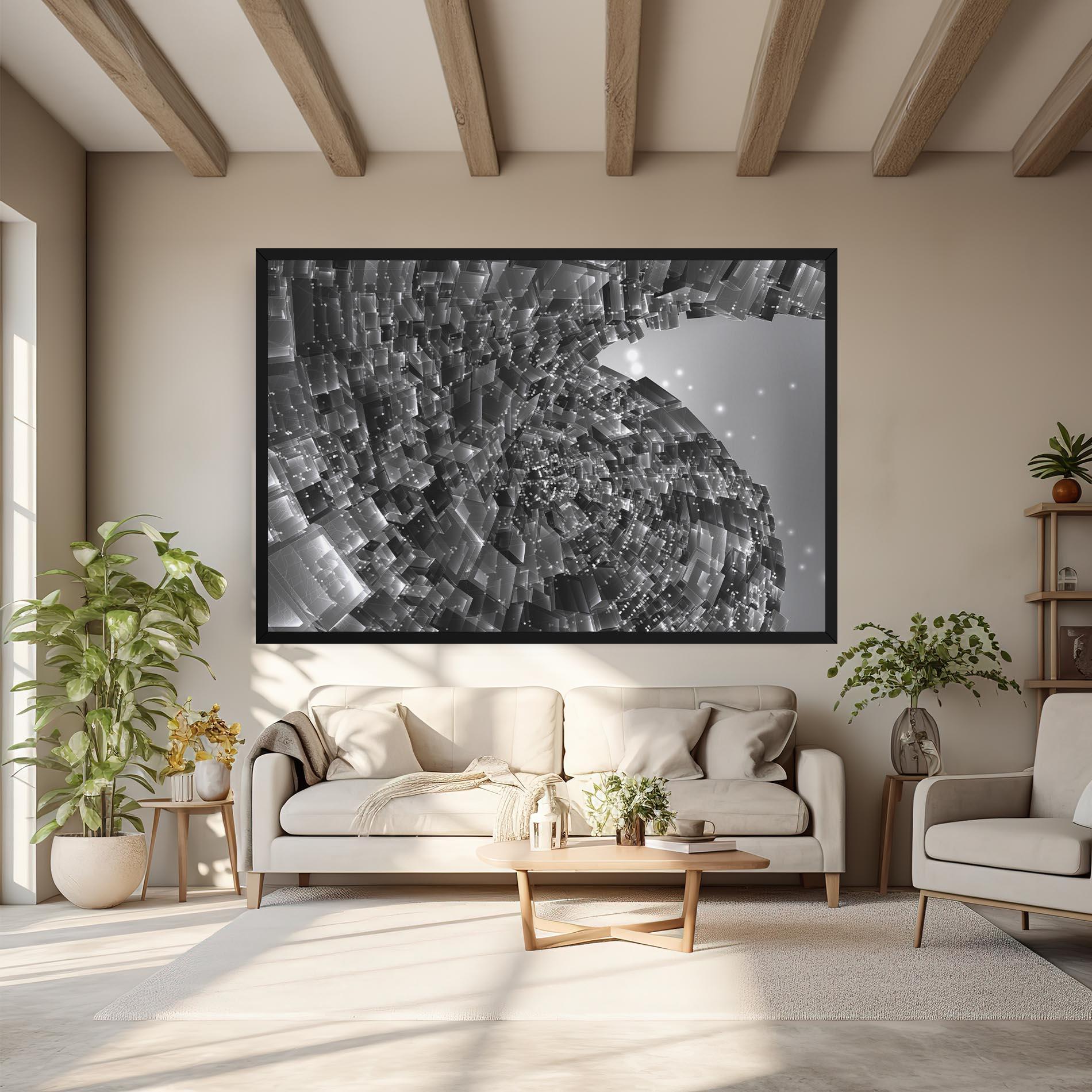 Картина на платно Grey Shape View mockup 6