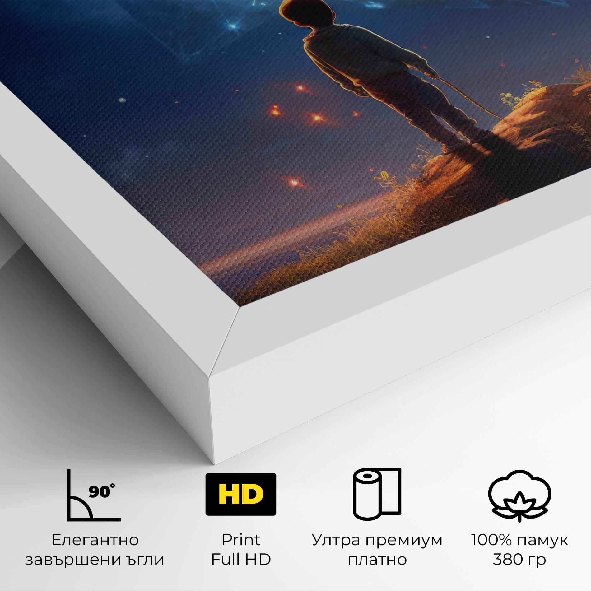 Картина на платно Blue Star Floating mockup 4