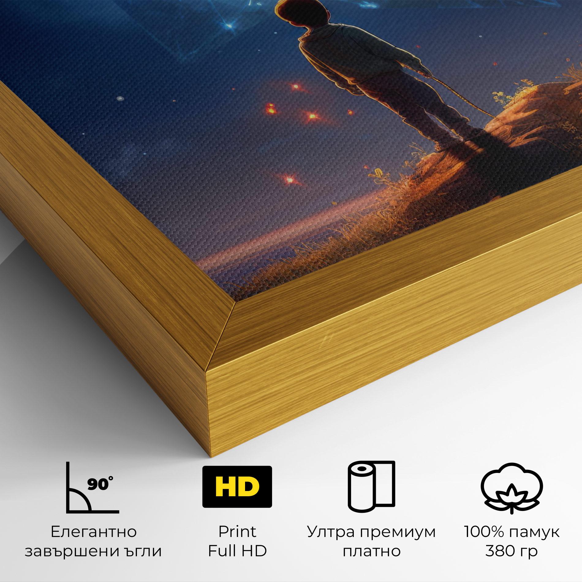 Картина на платно Blue Star Floating mockup 4