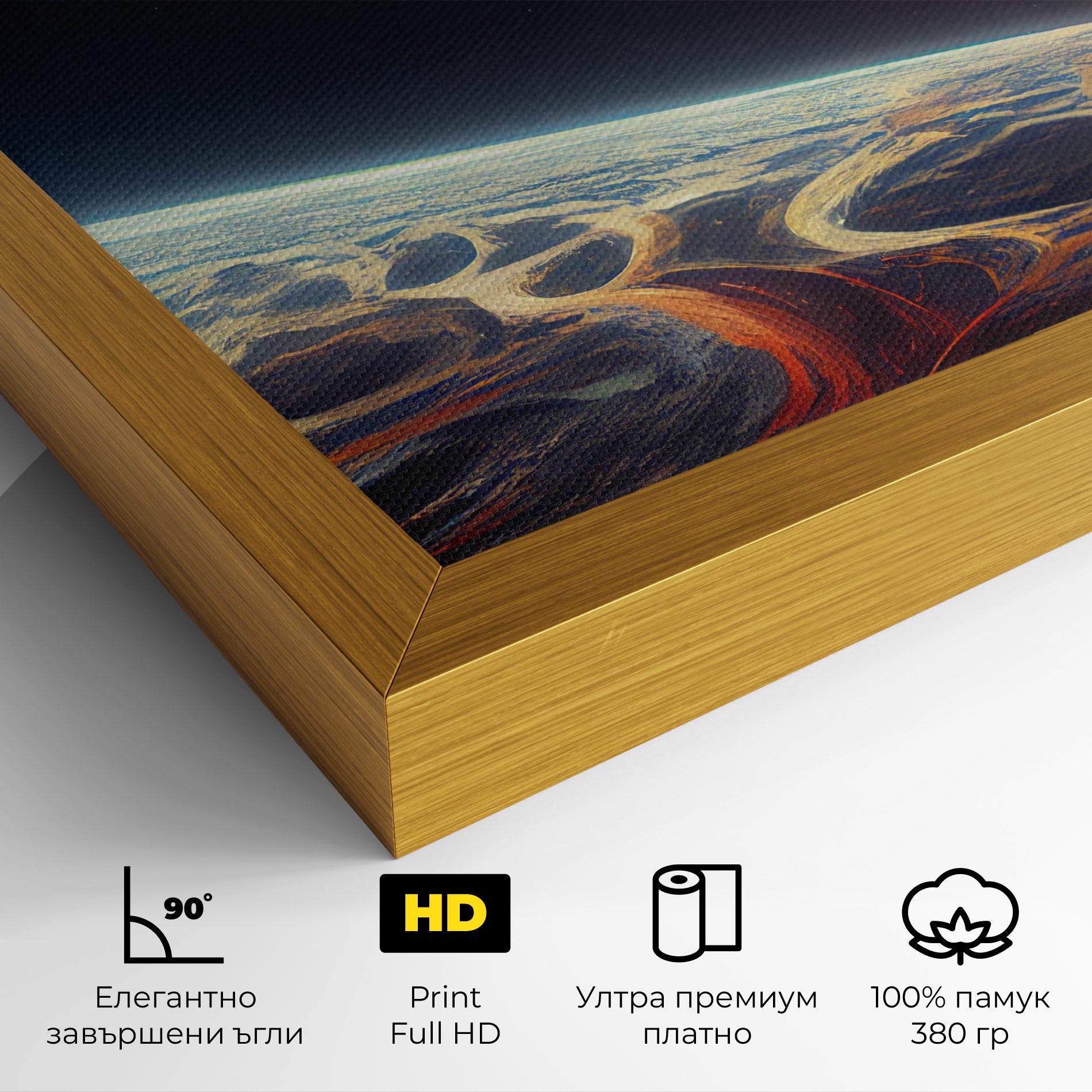 Картина на платно Cosmic Craze mockup 4