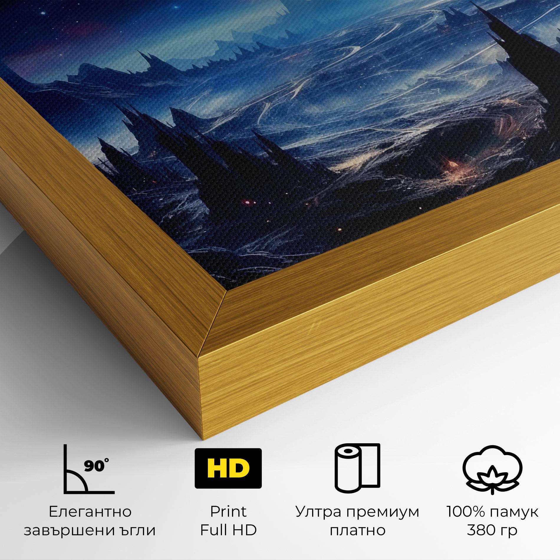 Картина на платно Planets And Stars mockup 4