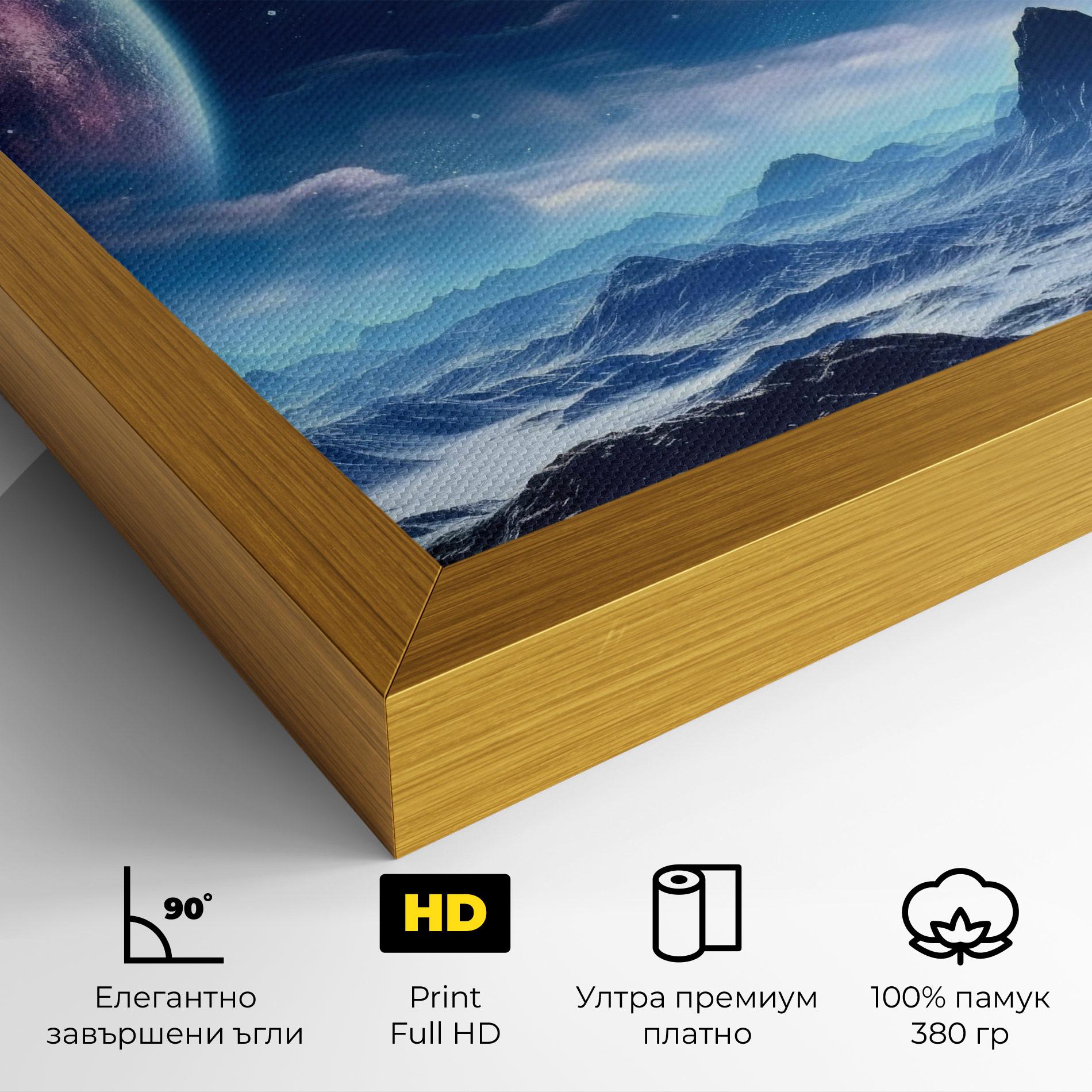 Картина на платно Space Planets And Stars mockup 4