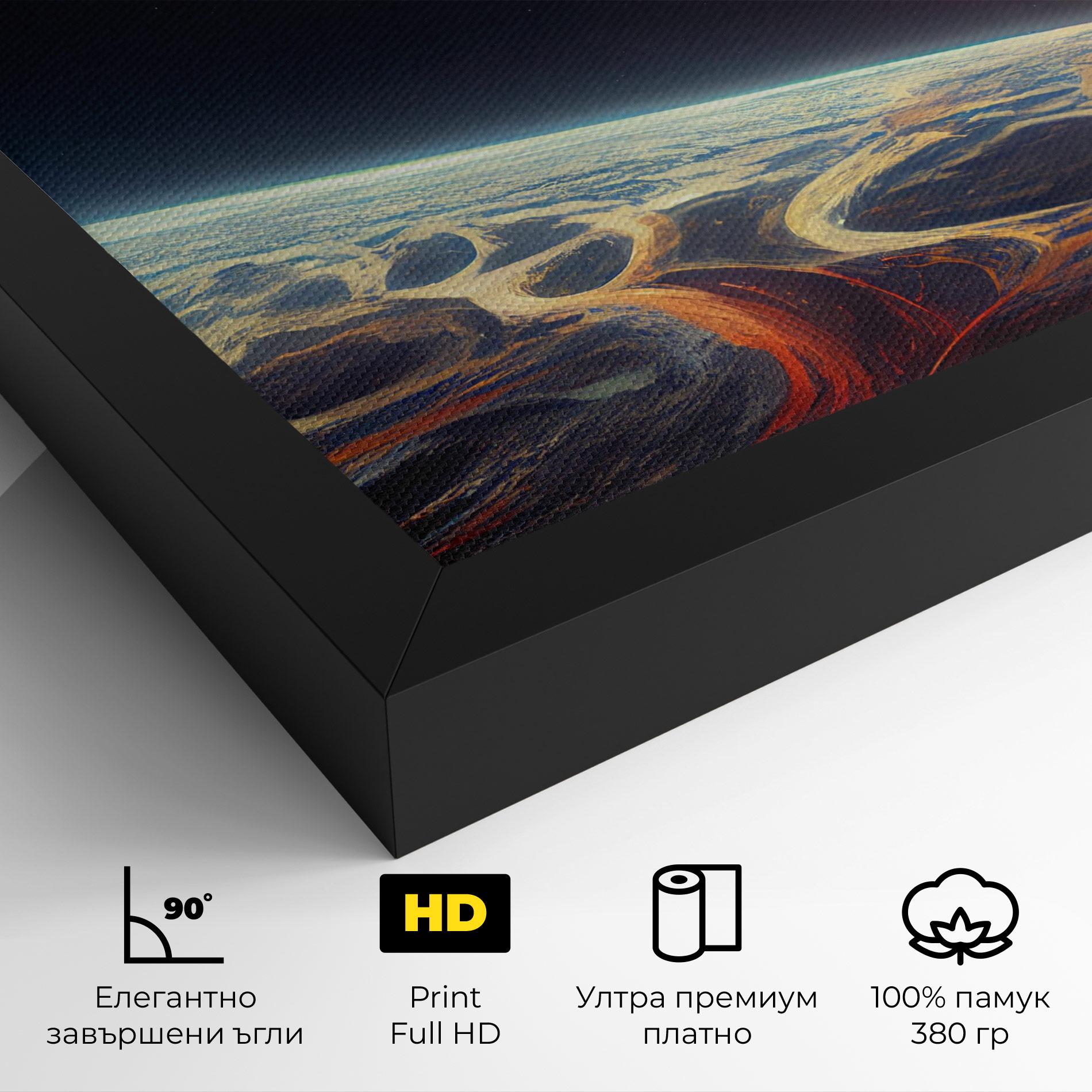 Картина на платно Cosmic Craze mockup 4