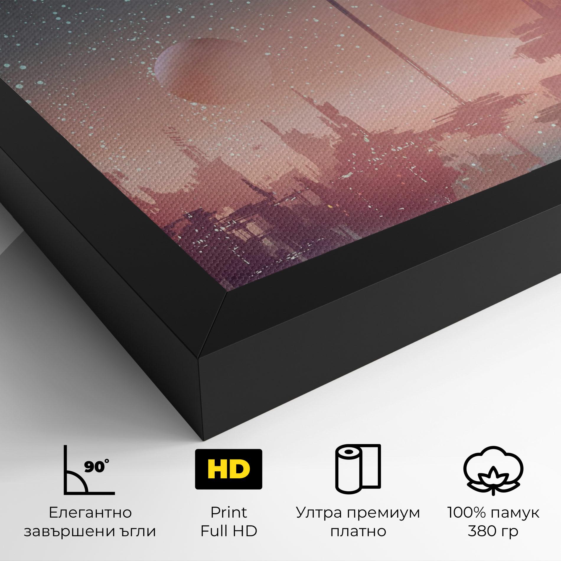 Картина на платно Futuristic Alien Buildings mockup 4