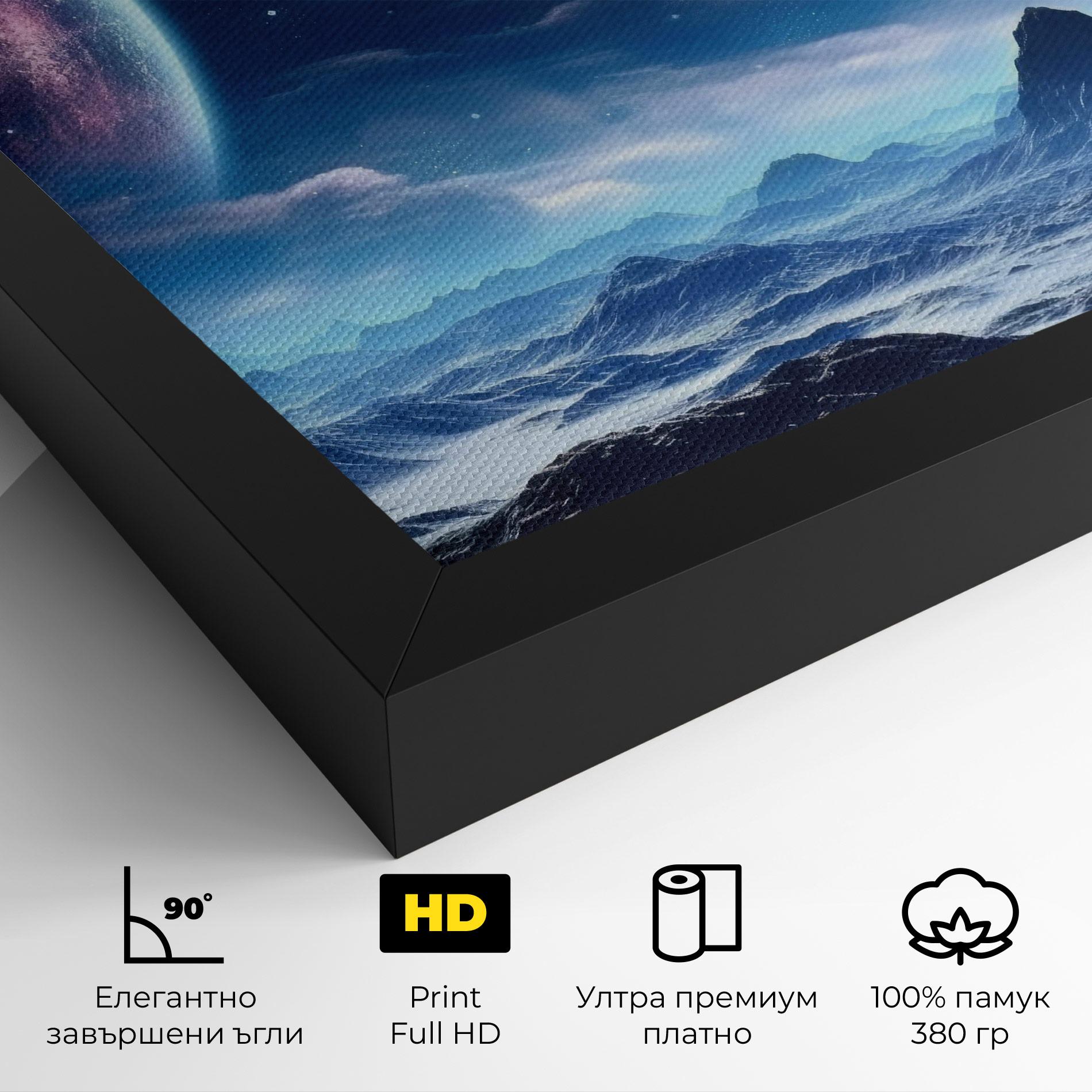 Картина на платно Space Planets And Stars mockup 4