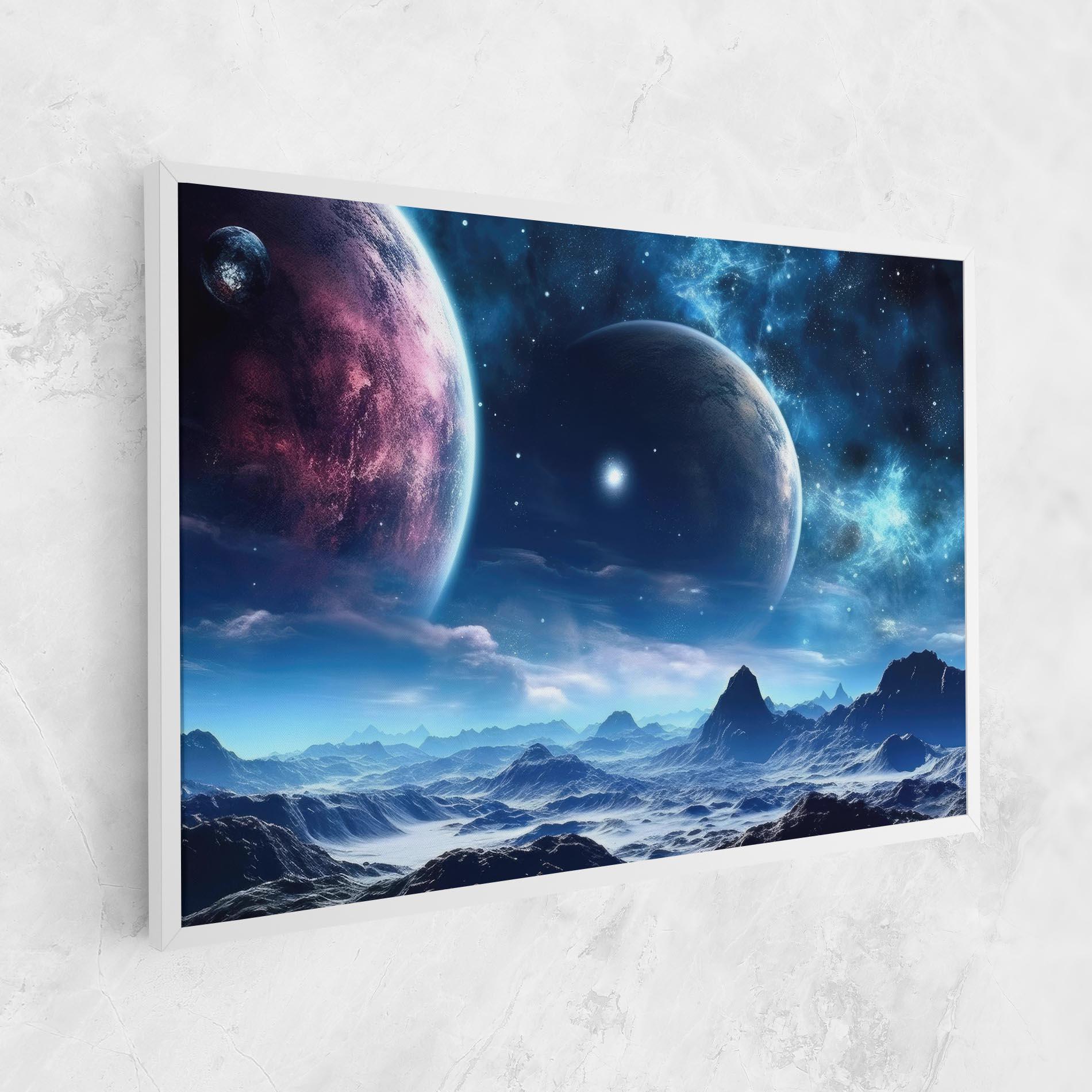 Картина на платно Space Planets And Stars mockup 1