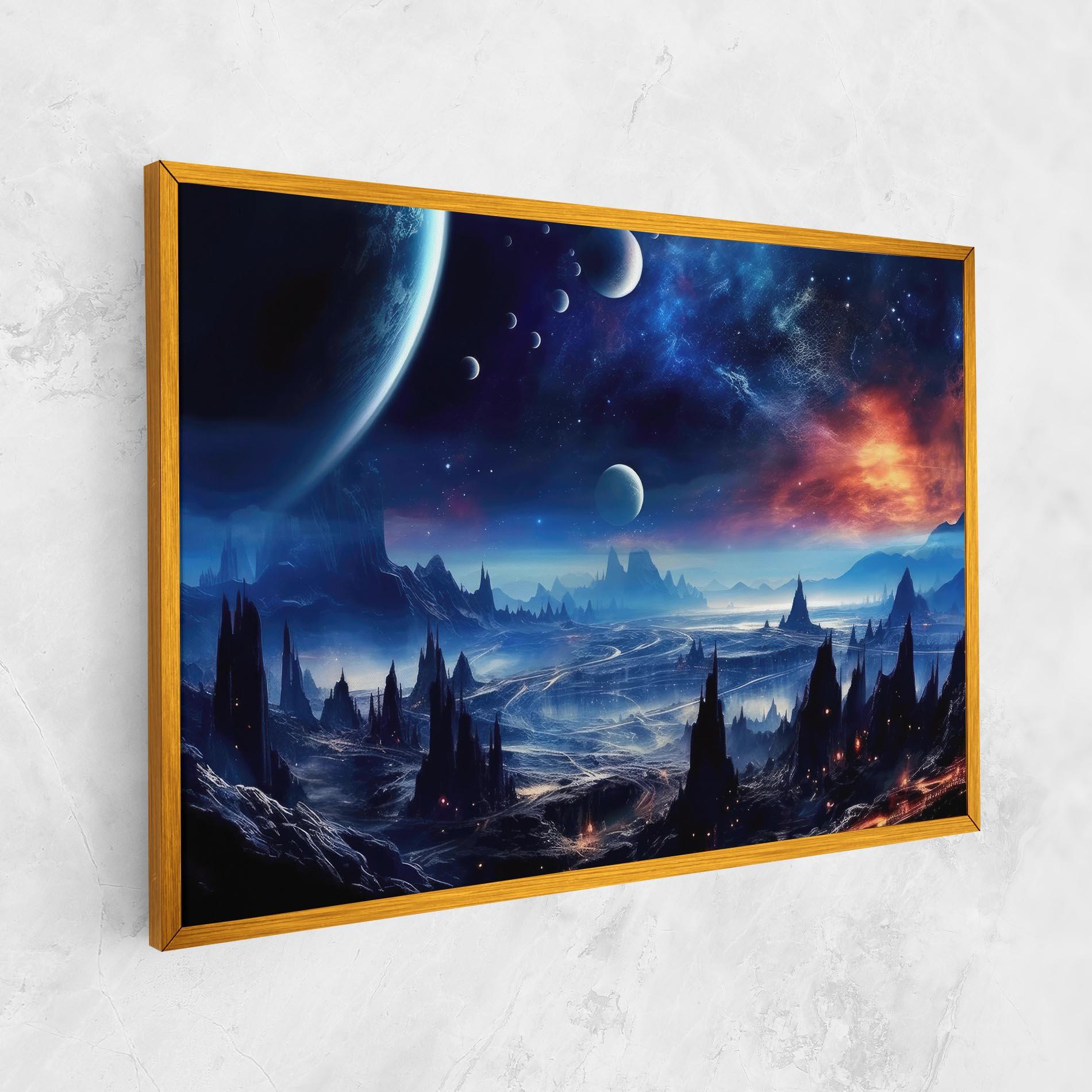 Картина на платно Planets And Stars mockup 1