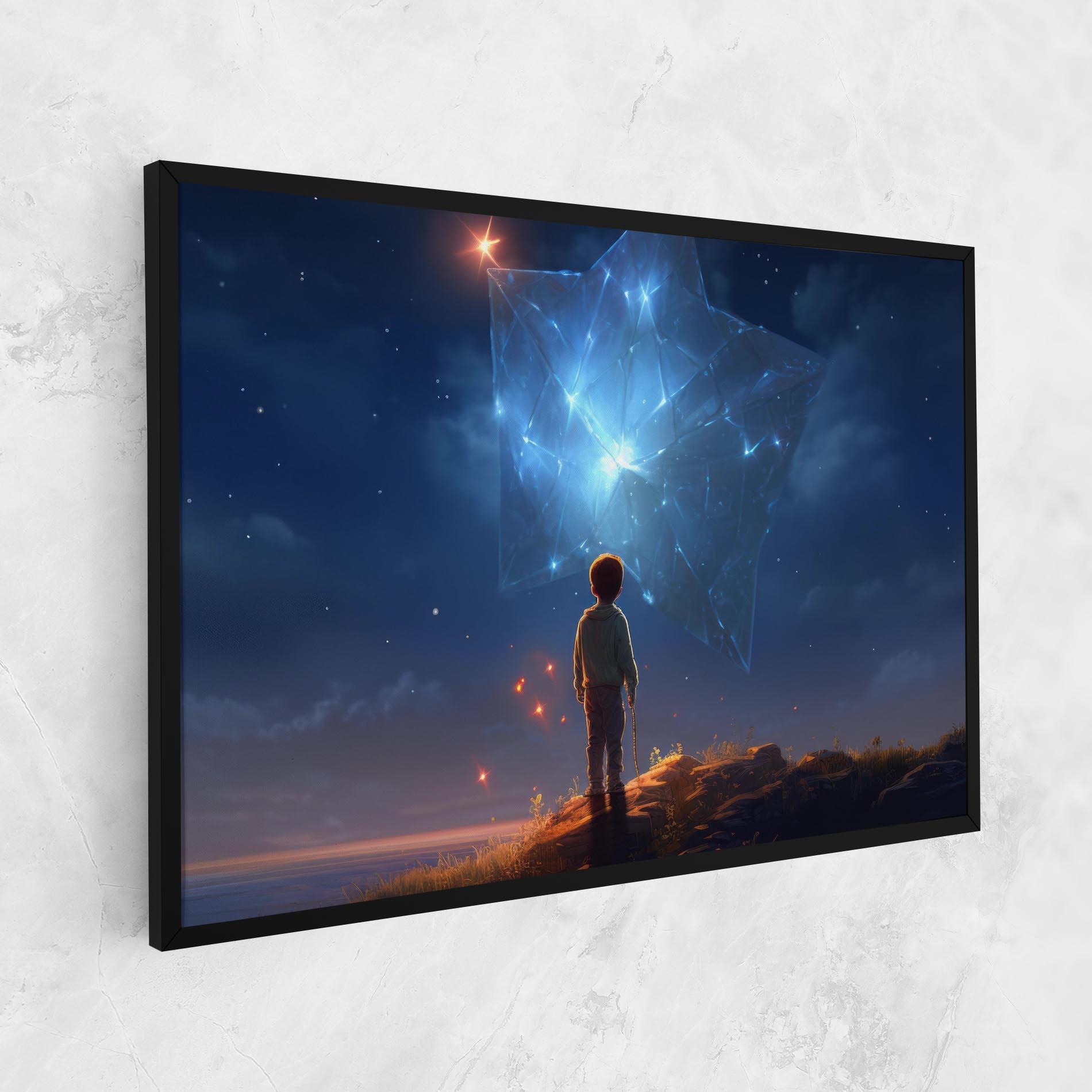 Картина на платно Blue Star Floating mockup 1