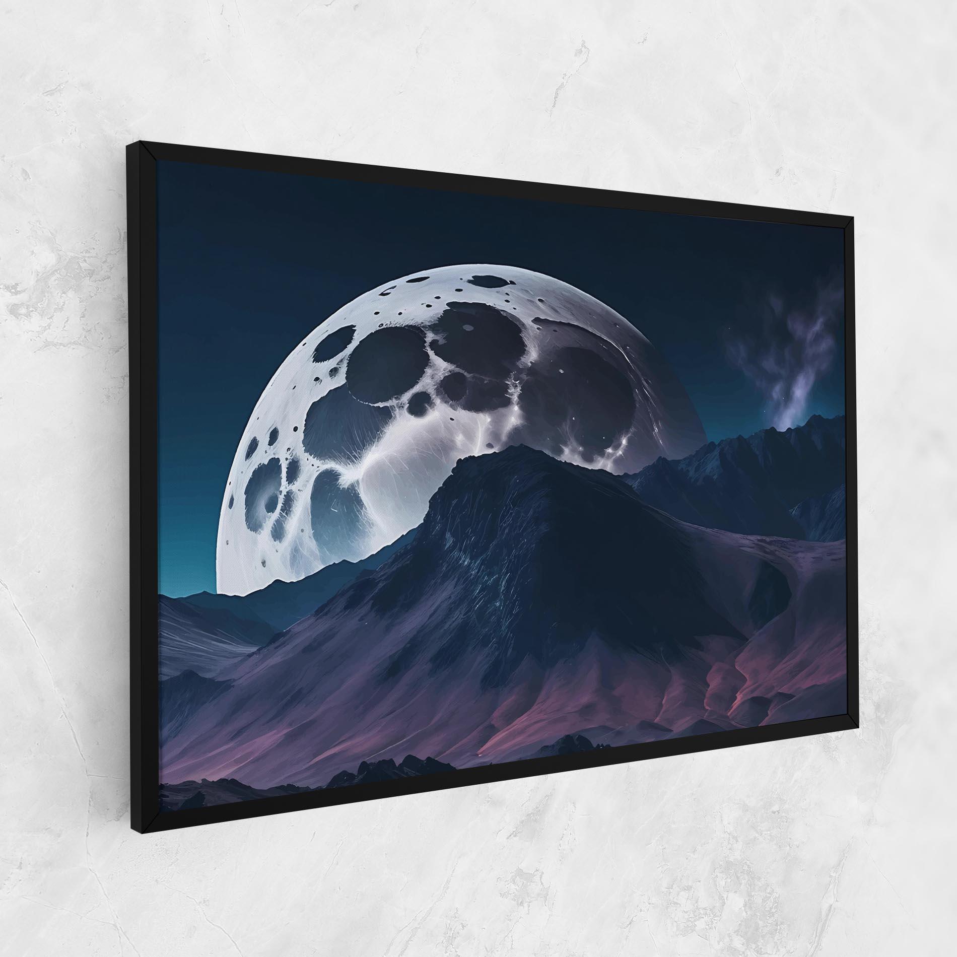 Картина на платно Full Moon Smoke mockup 1