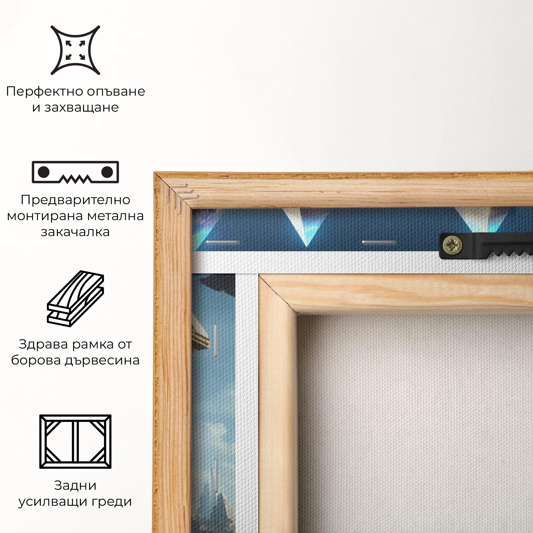 Картина на платно Flying Piramids mockup 5