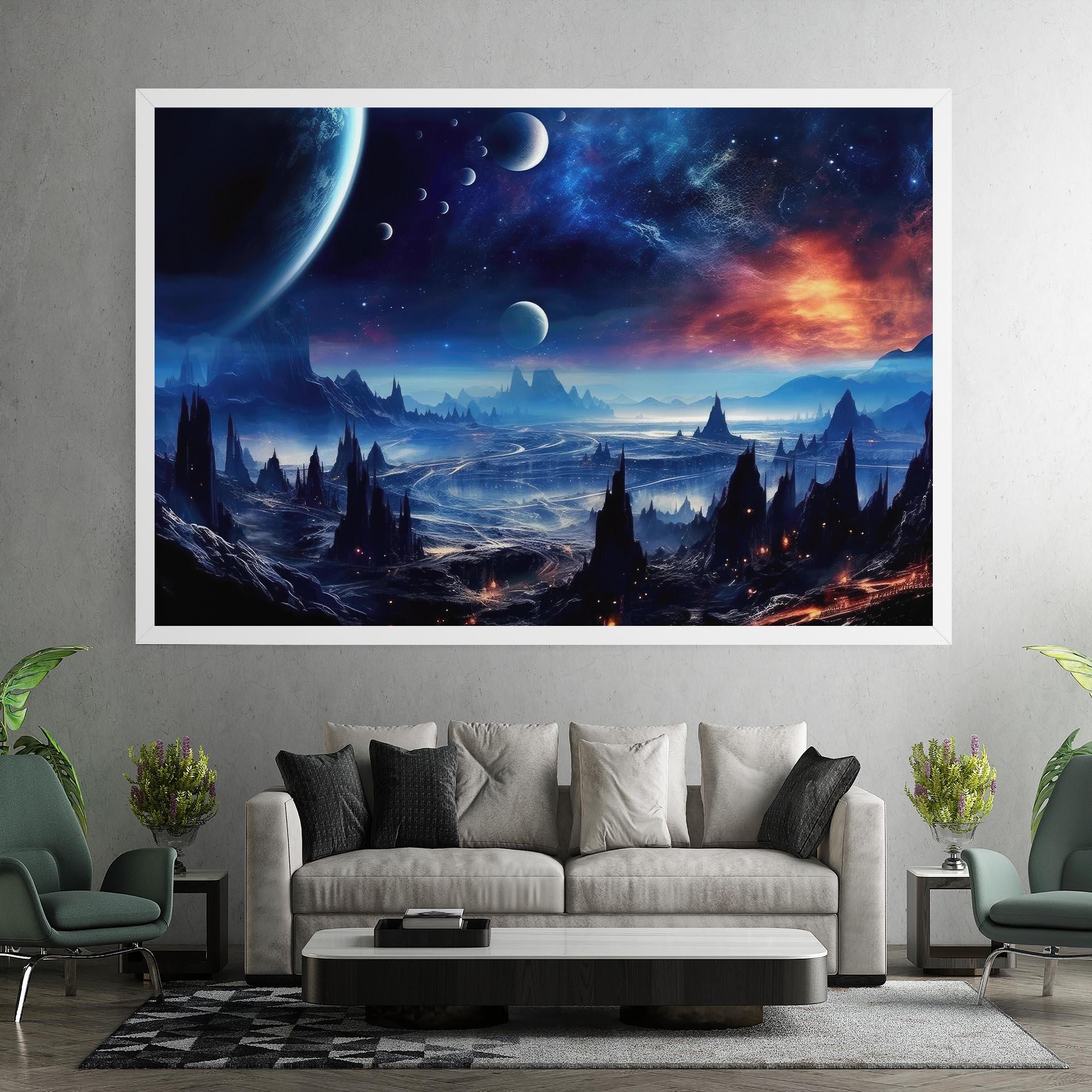 Картина на платно Planets And Stars mockup 7