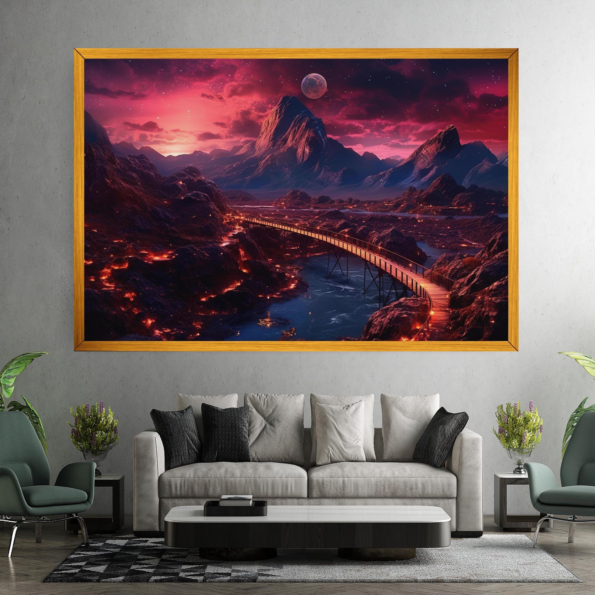 Картина на платно Interstellar Journey mockup 7