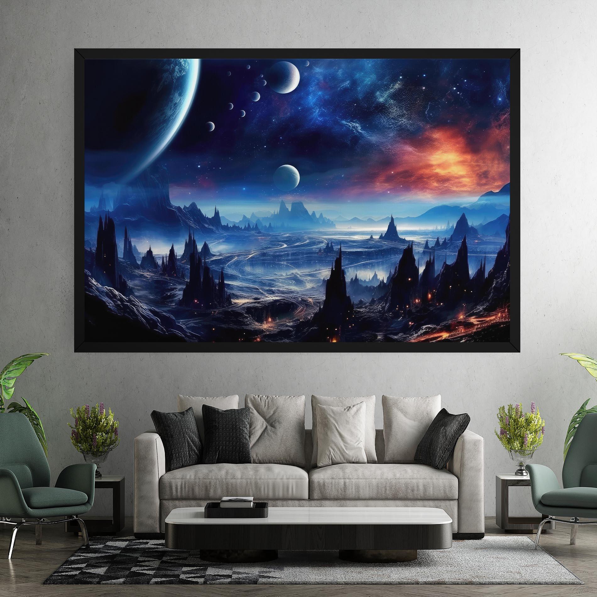 Картина на платно Planets And Stars mockup 7