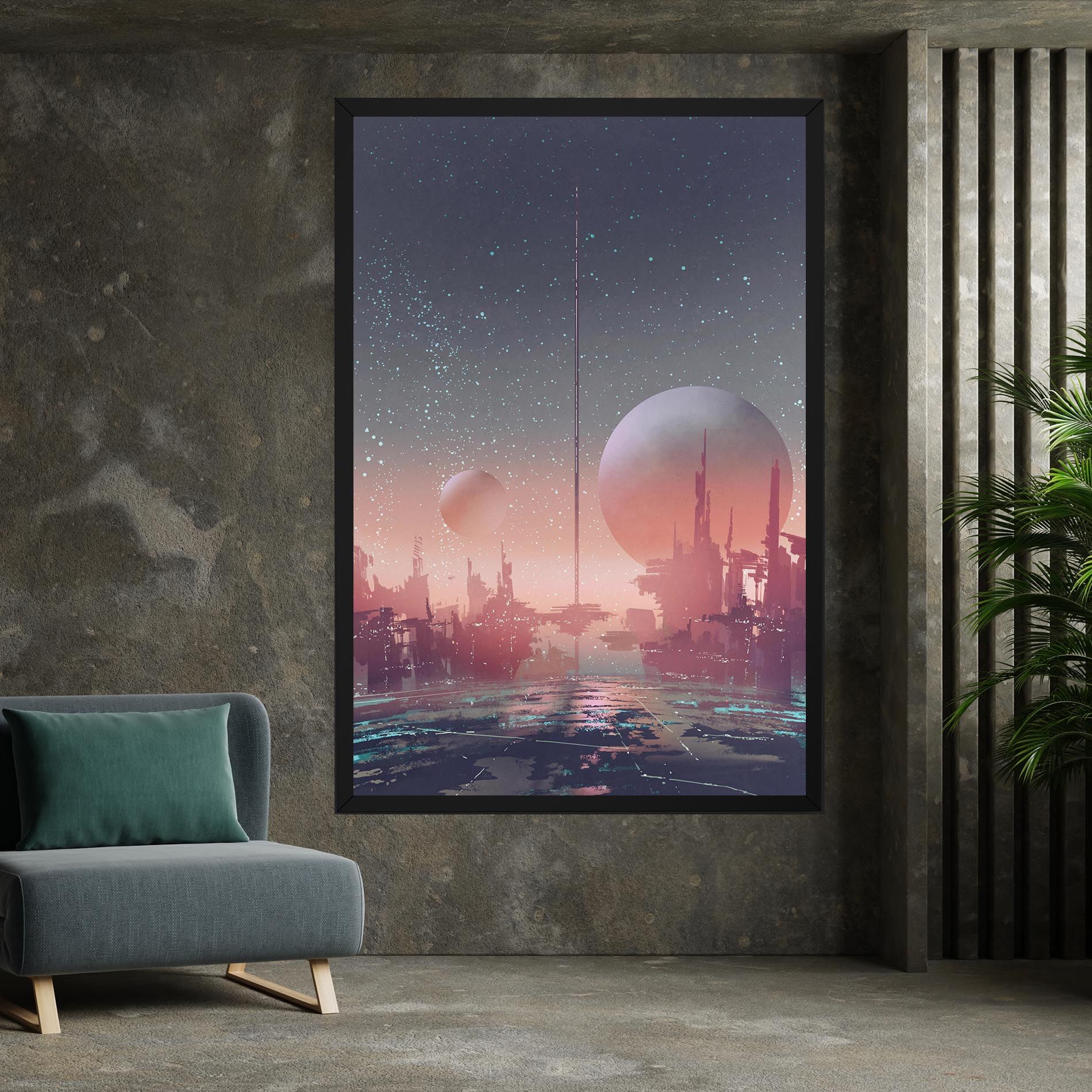 Futuristic Alien Buildings mockup 7