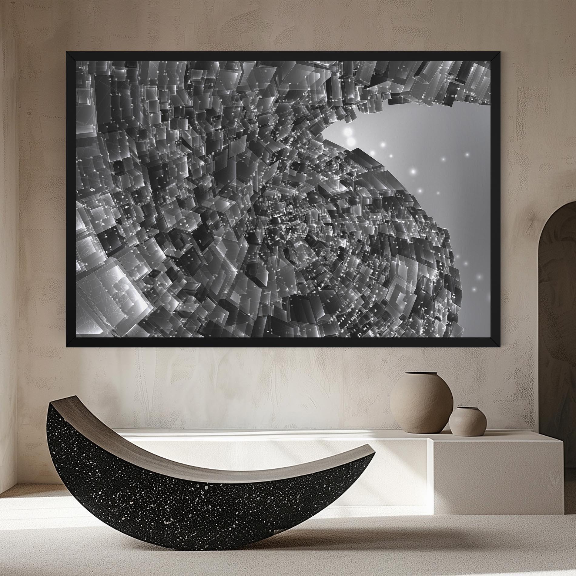 Картина на платно Grey Shape View mockup 8