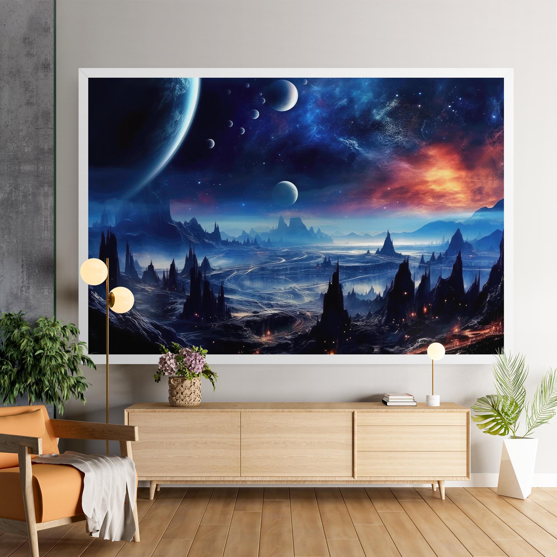 Картина на платно Planets And Stars mockup 9